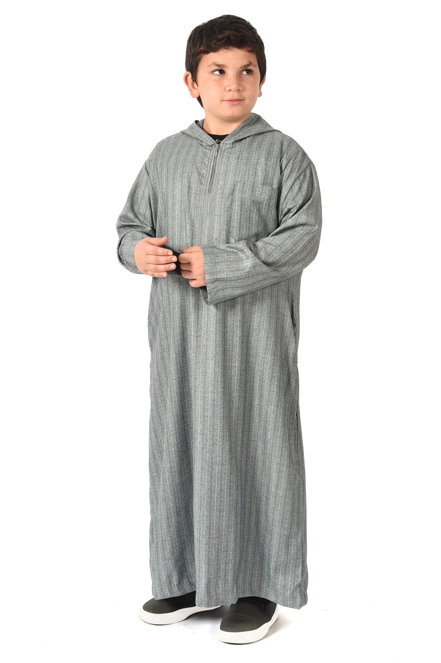Al-Othman Kids Tassel Thobe - Grey