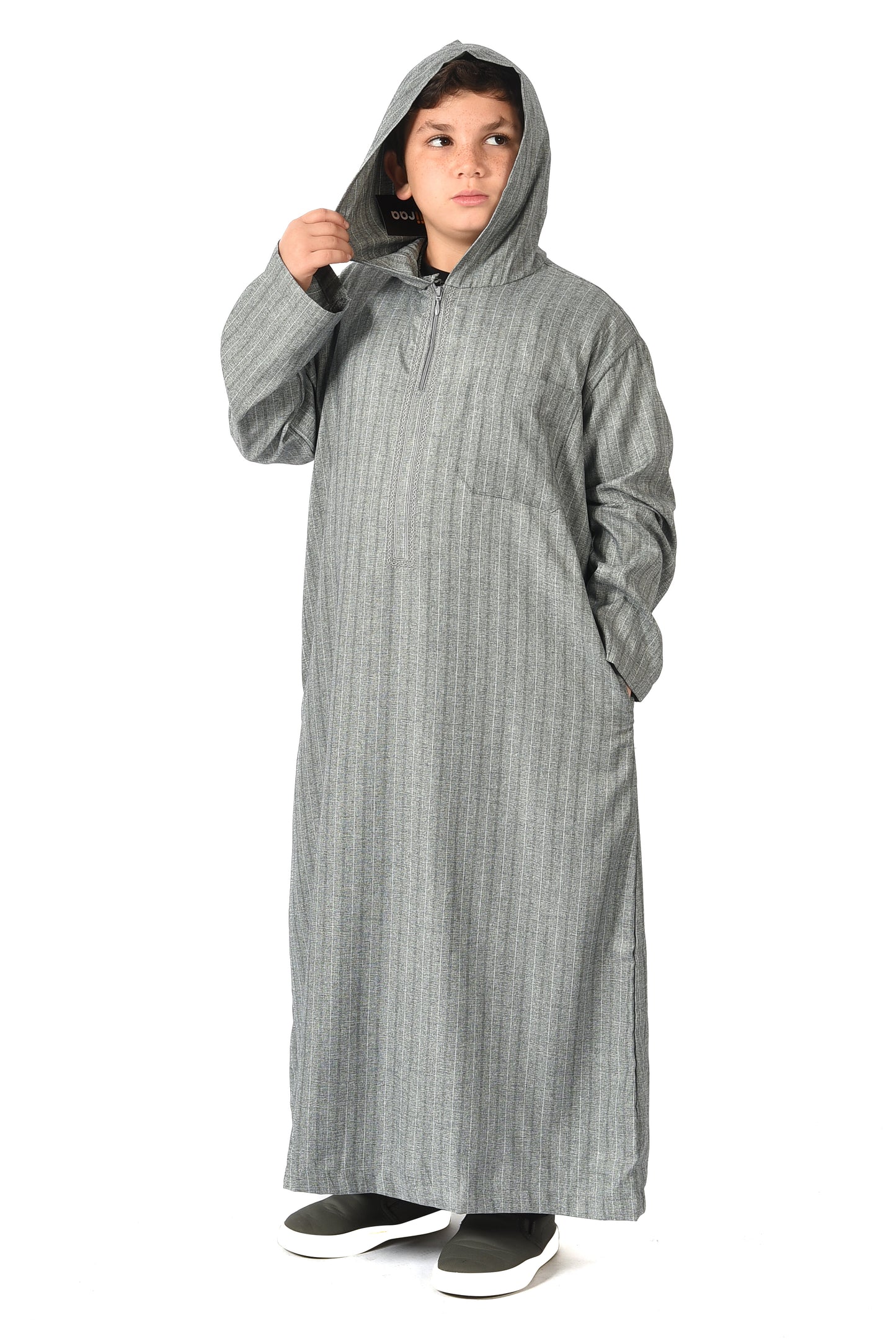 Al-Othman Kids Tassel Thobe - Grey