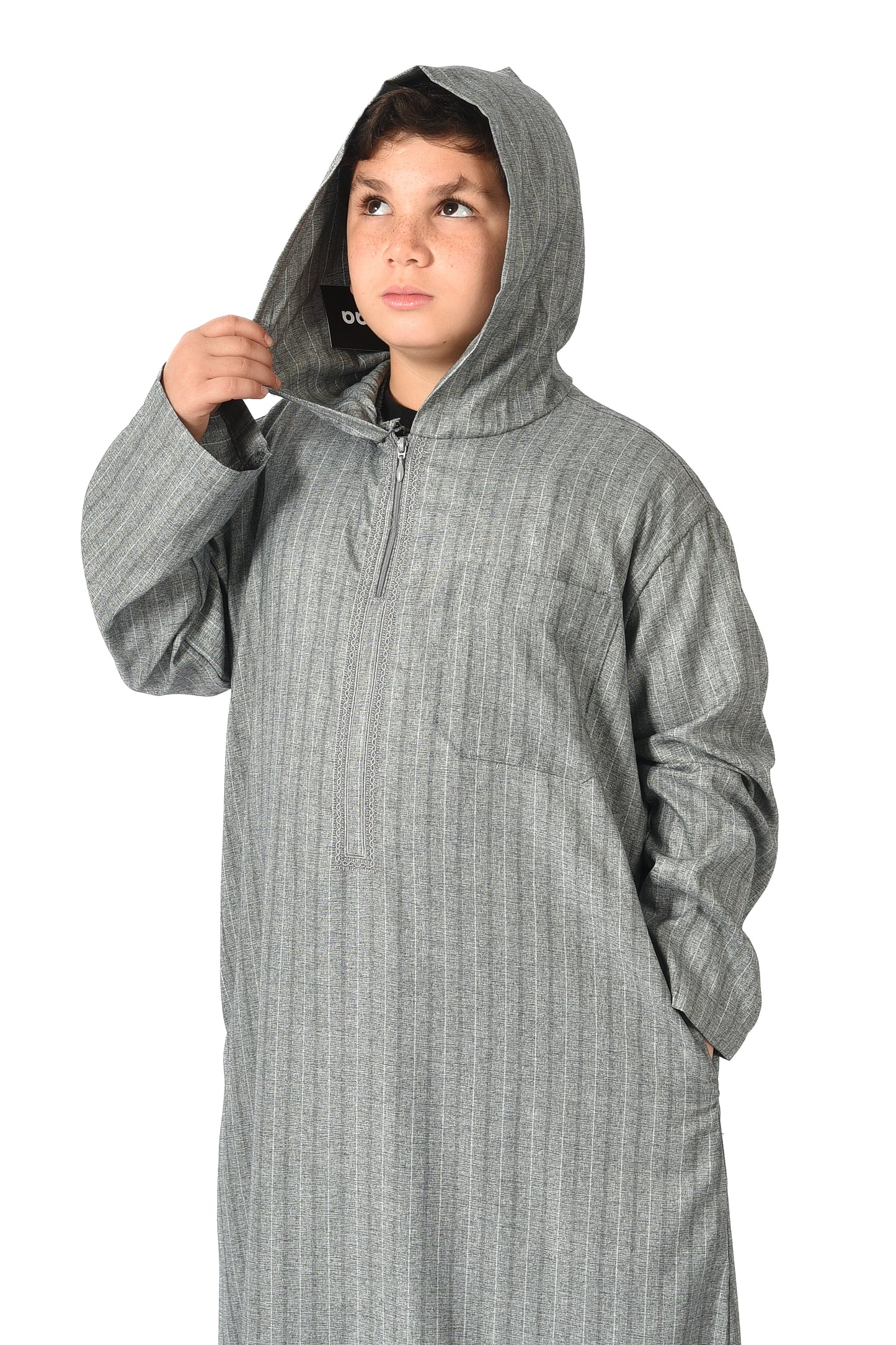 Al-Othman Kids Tassel Thobe - Grey