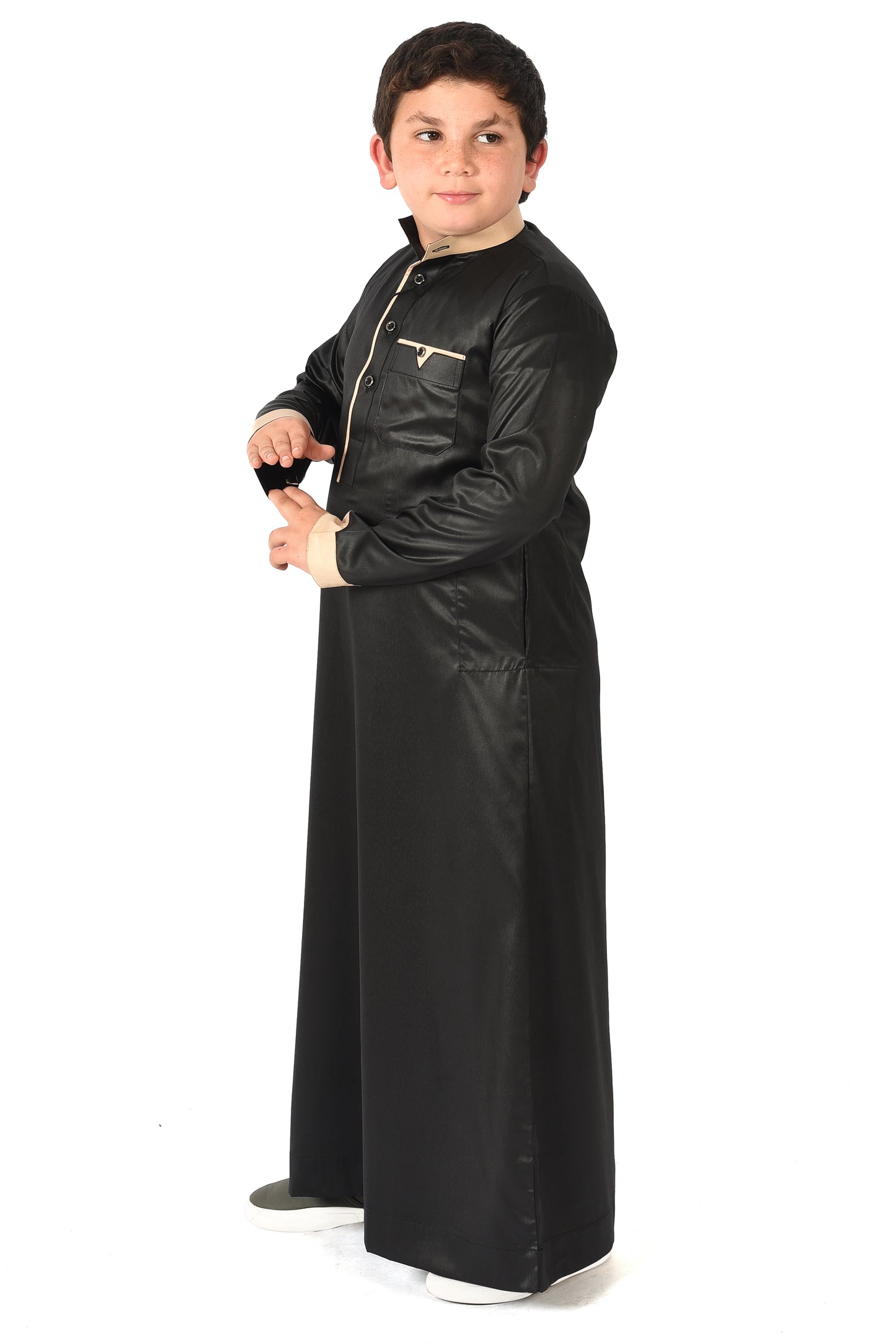 Markim kids sport thobe - Black