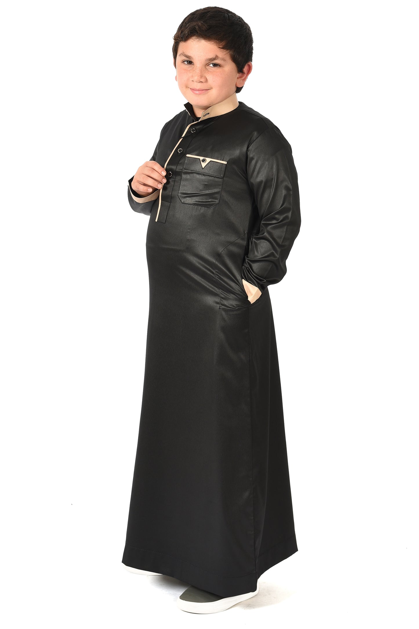 Markim kids sport thobe - Black