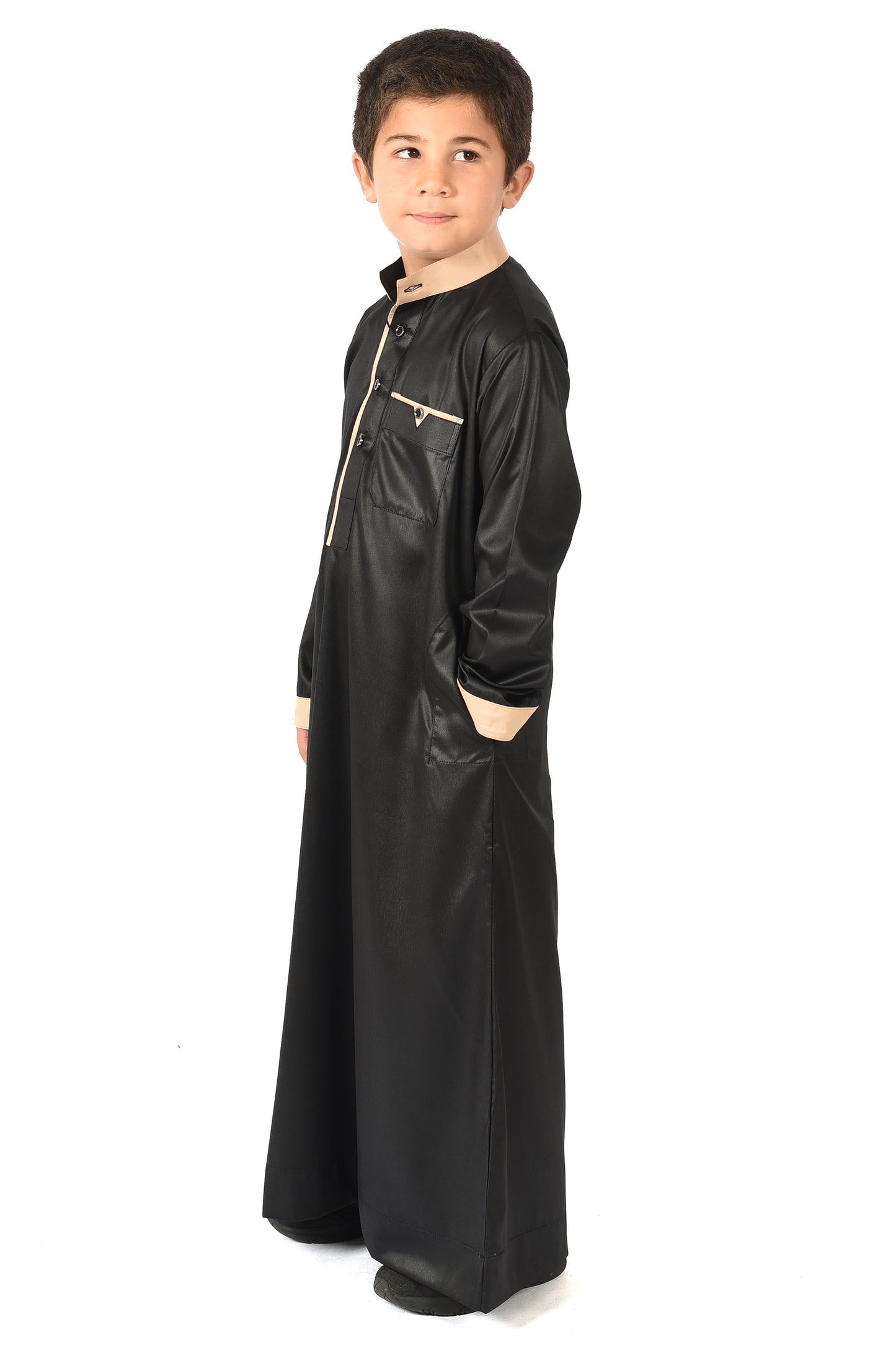 Markim kids sport thobe - Black