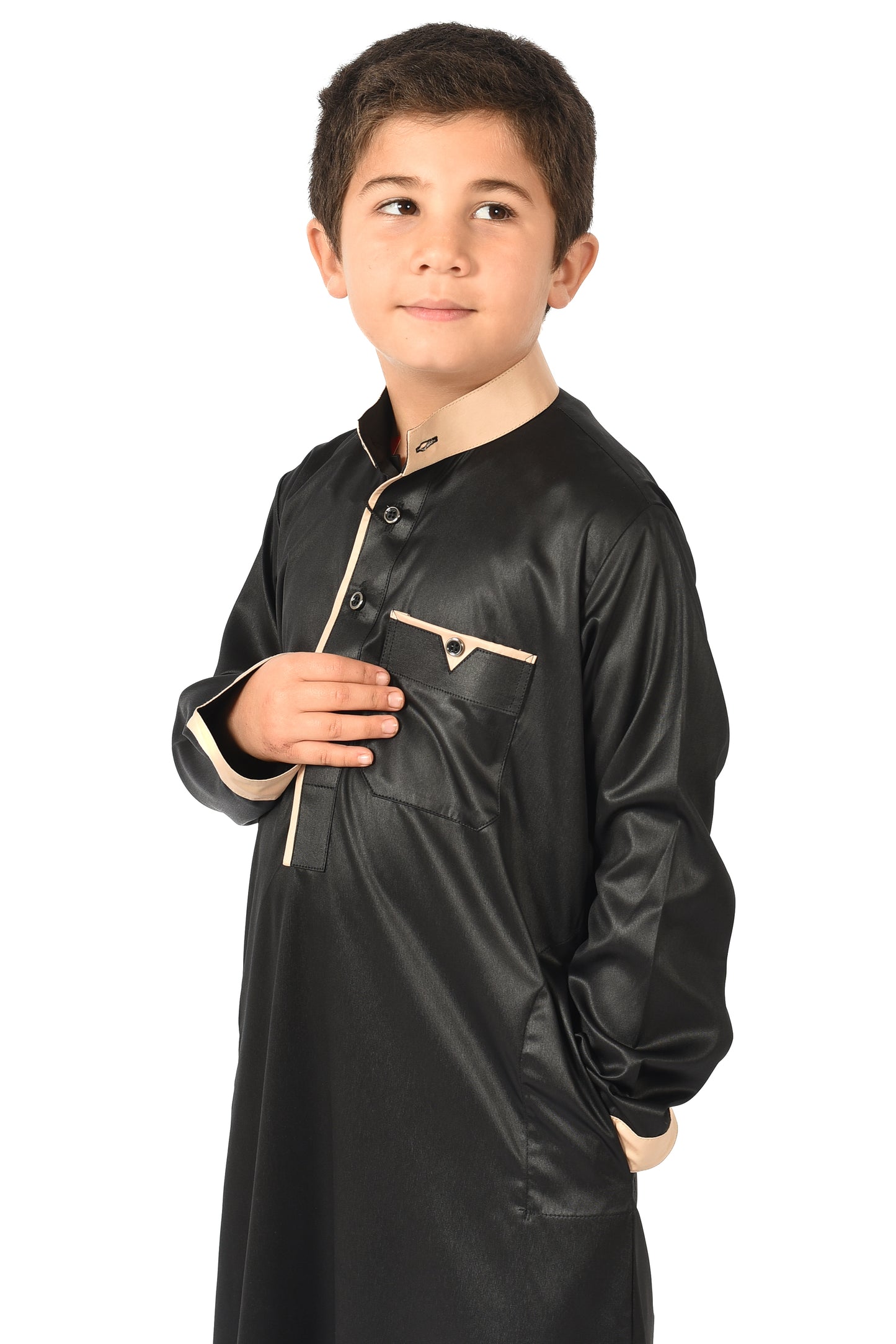 Markim kids sport thobe - Black
