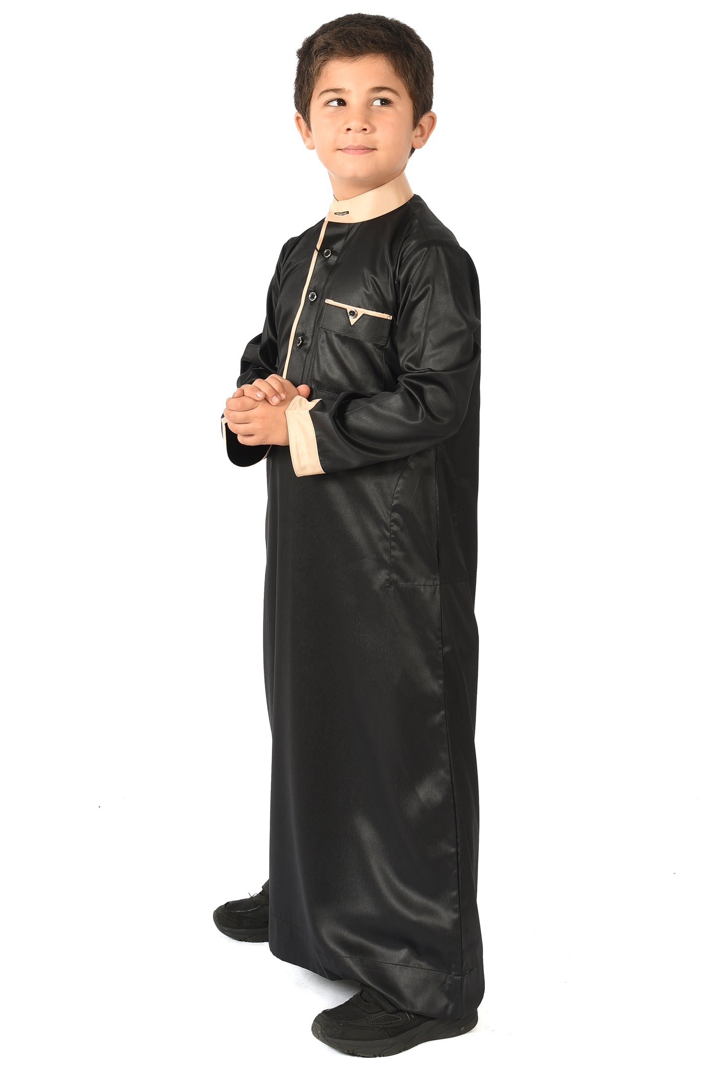 Markim kids sport thobe - Black