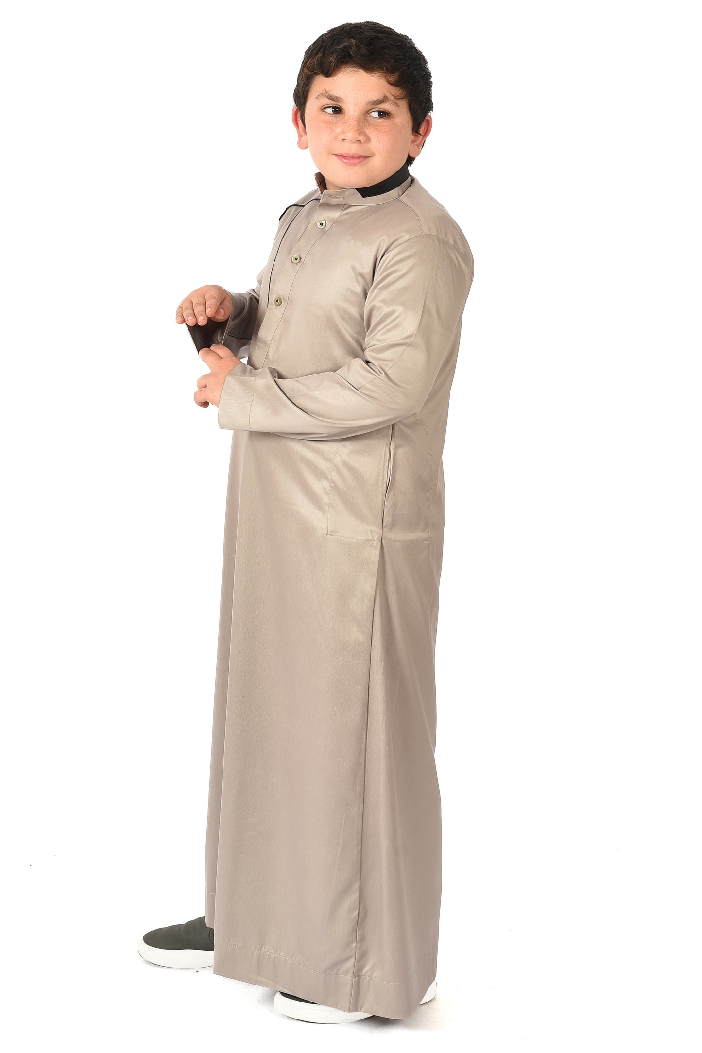 Markim kids sport thobe - Dried Sage