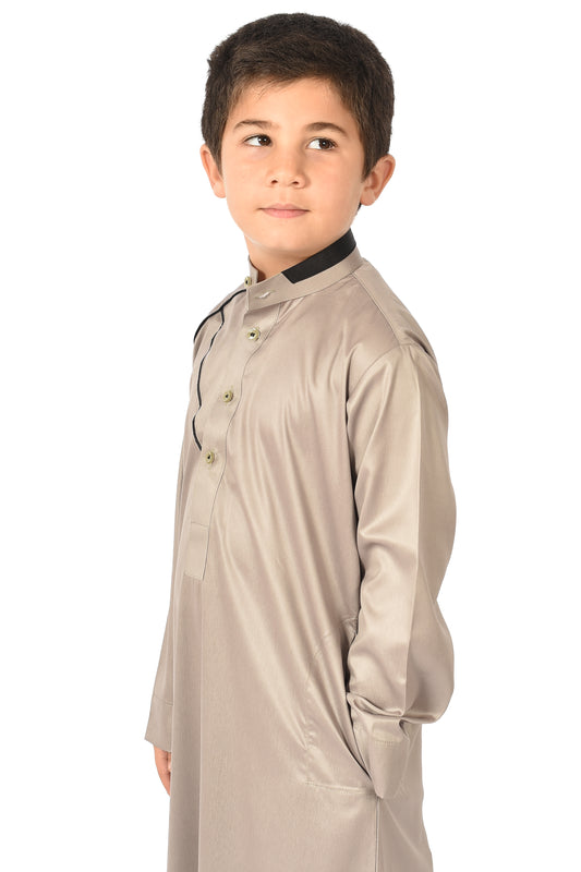 Markim kids sport thobe - Dried Sage