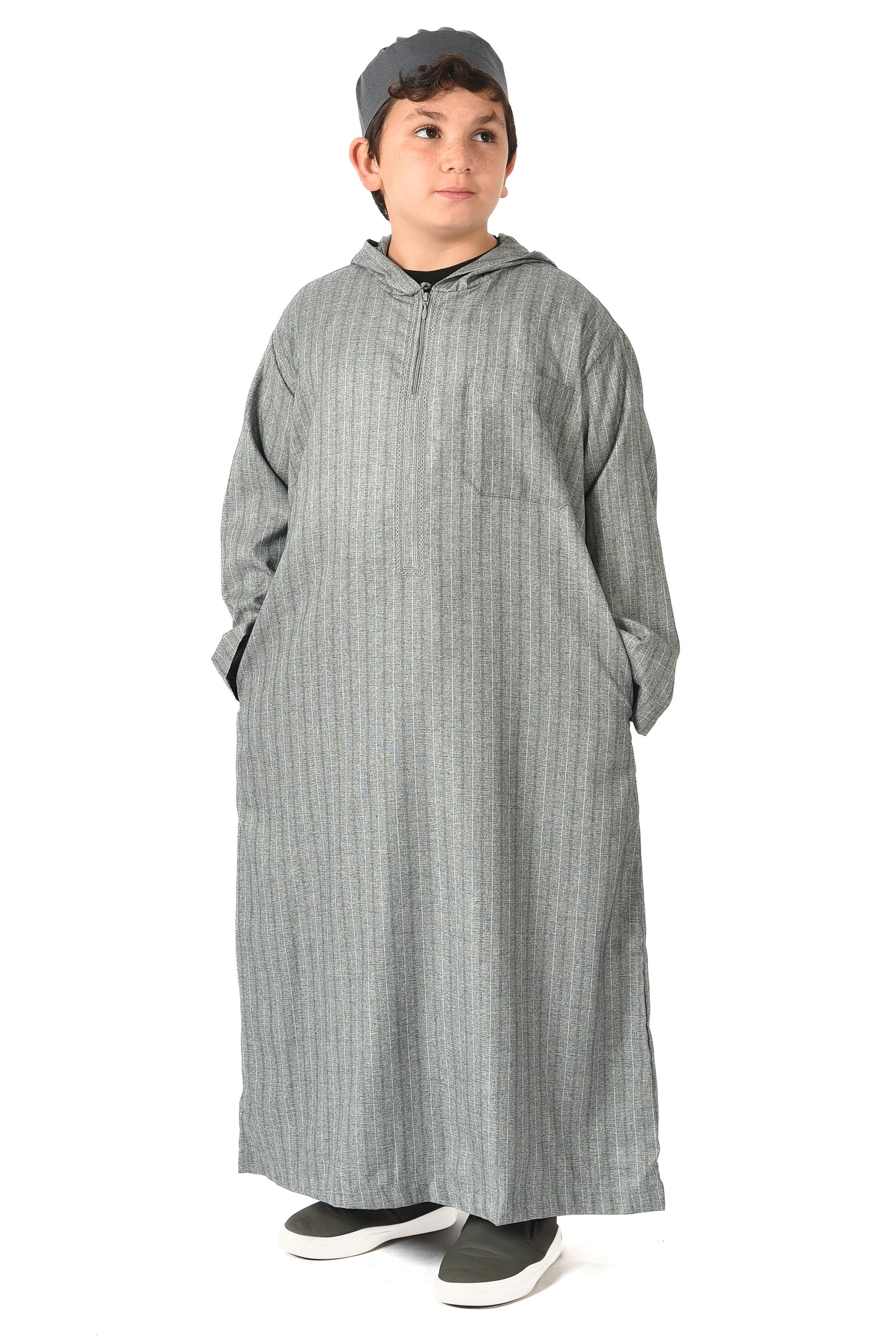 Al-Othman Kids Tassel Thobe - Grey
