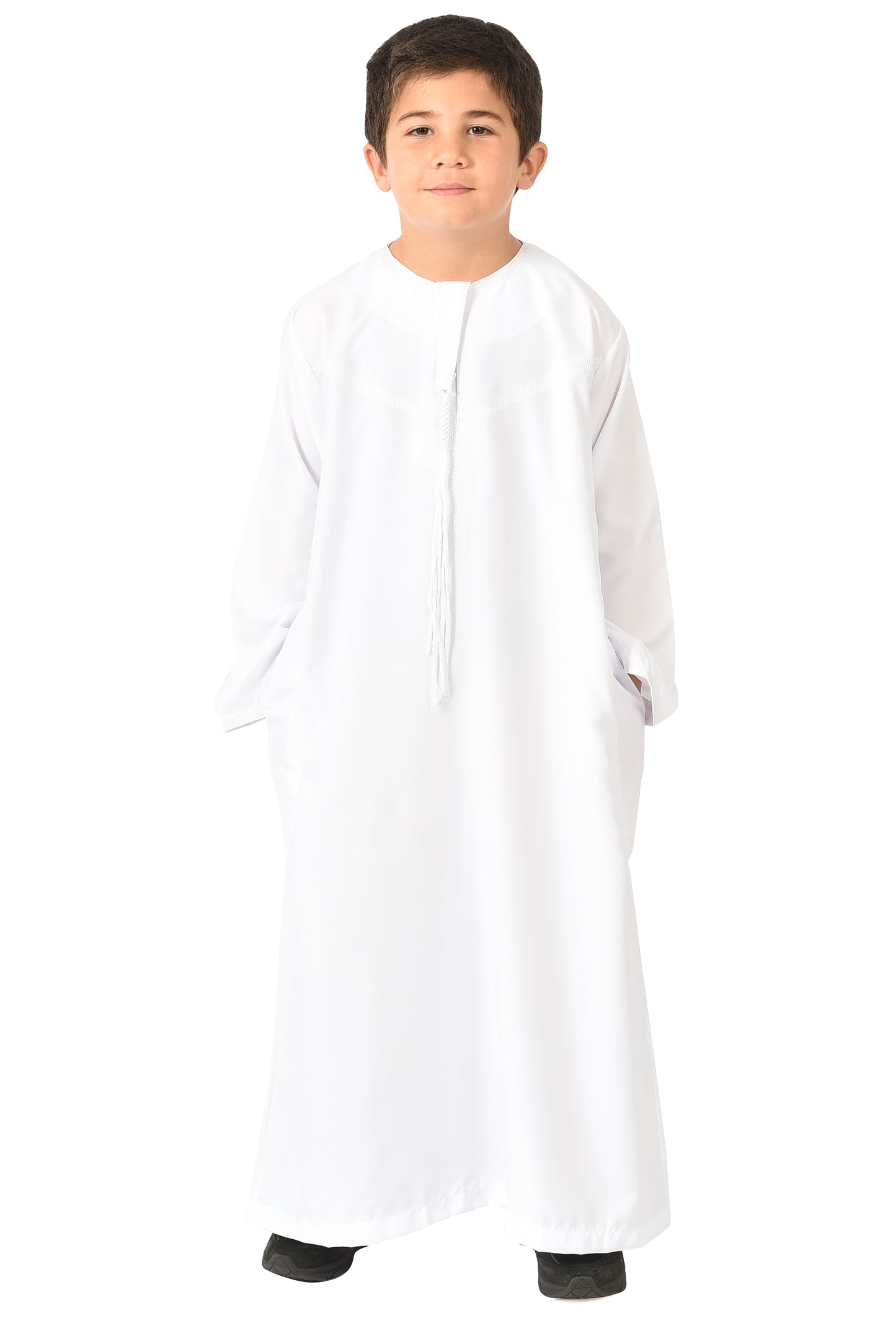 Al-Othman Kids Tassel Thobe - White