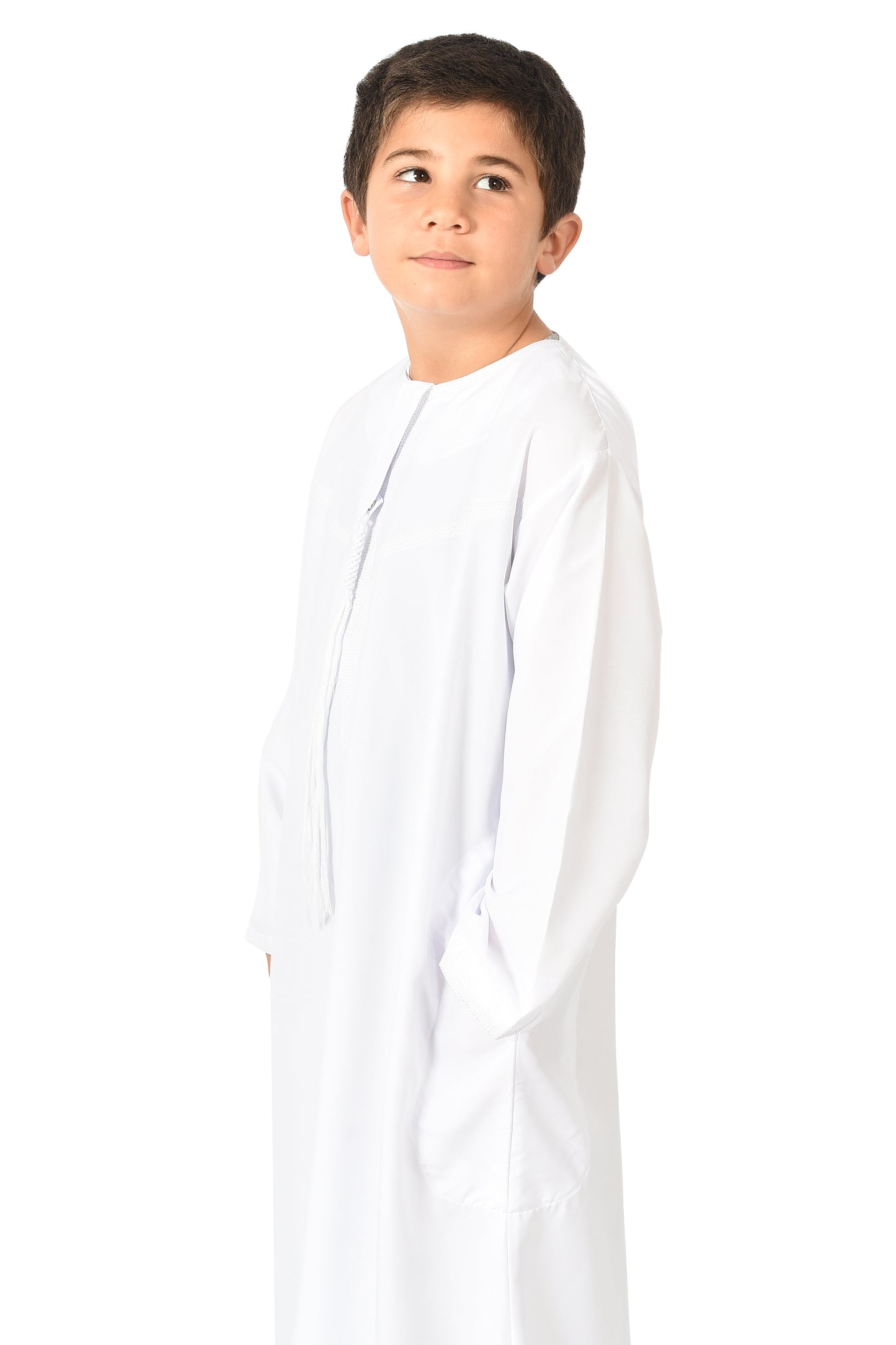 Al-Othman Kids Tassel Thobe - White