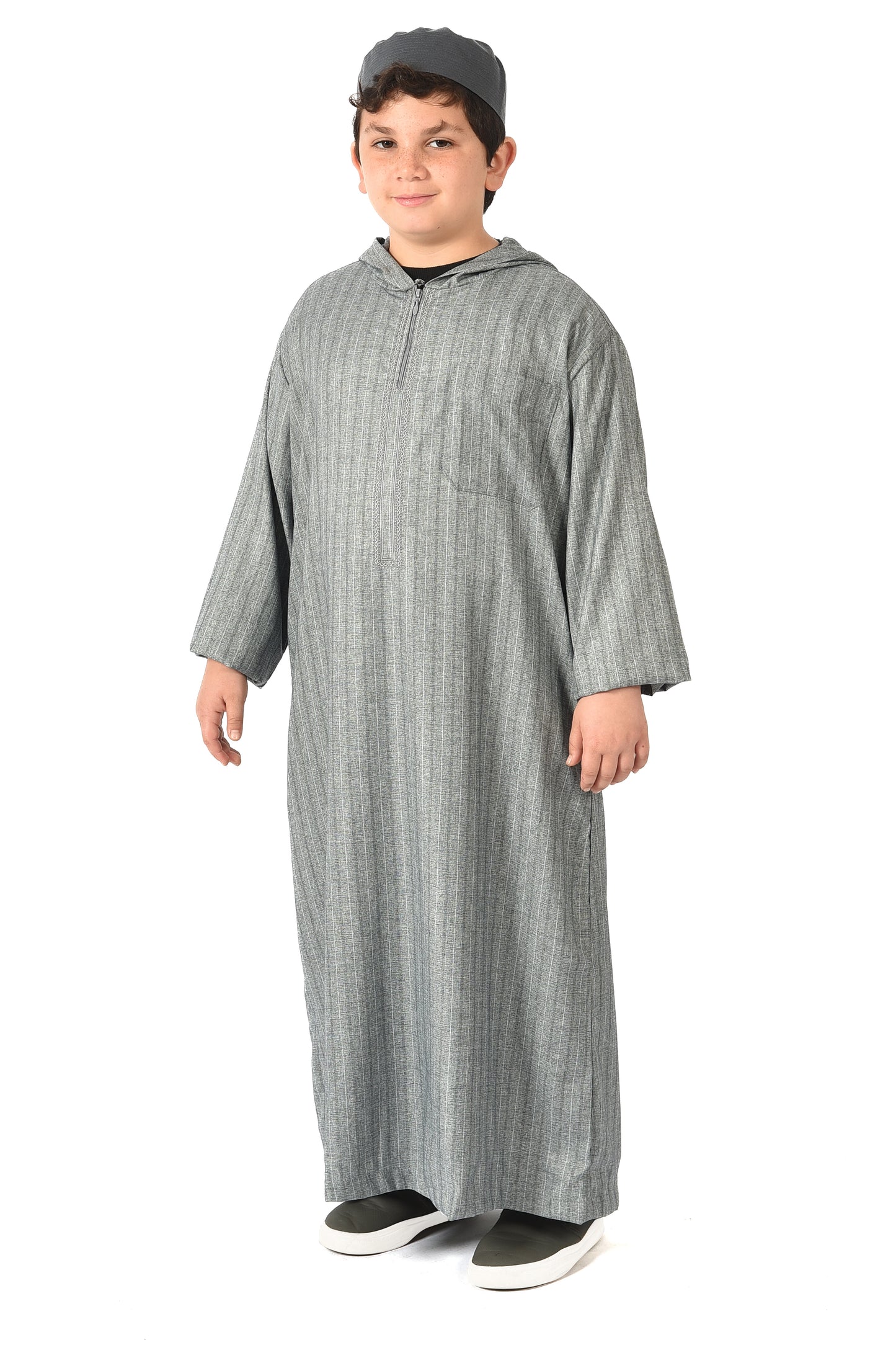 Al-Othman Kids Tassel Thobe - Grey