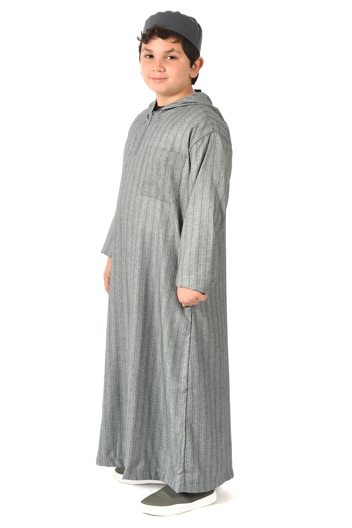 Al-Othman Kids Tassel Thobe - Grey
