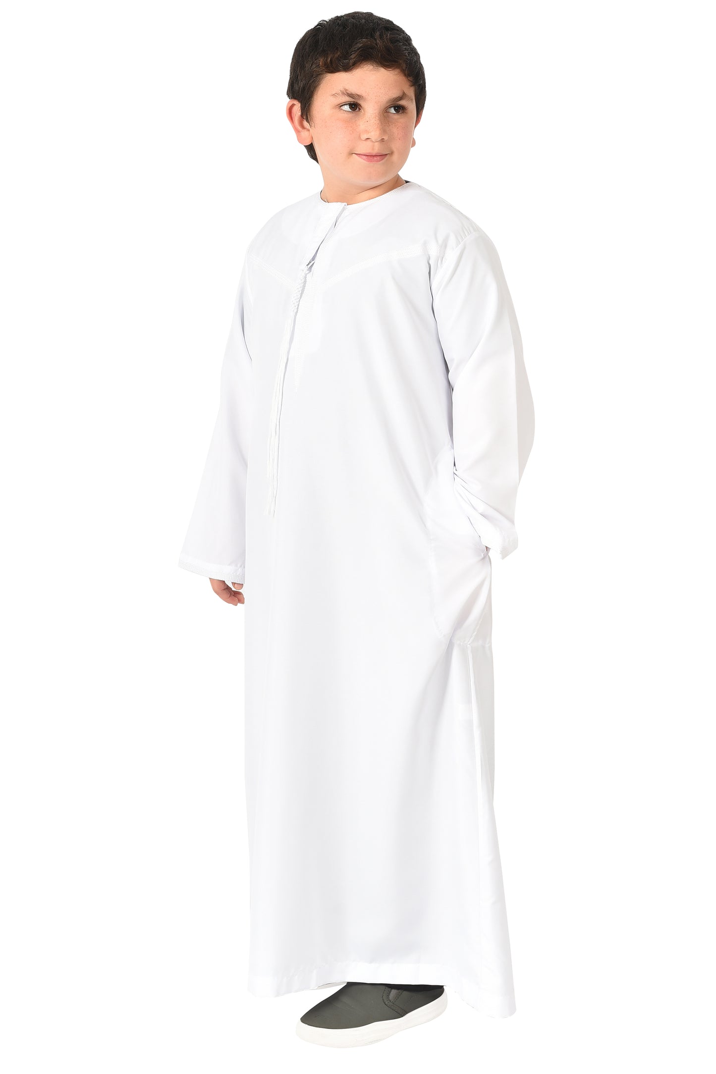 Al-Othman Kids Tassel Thobe - White