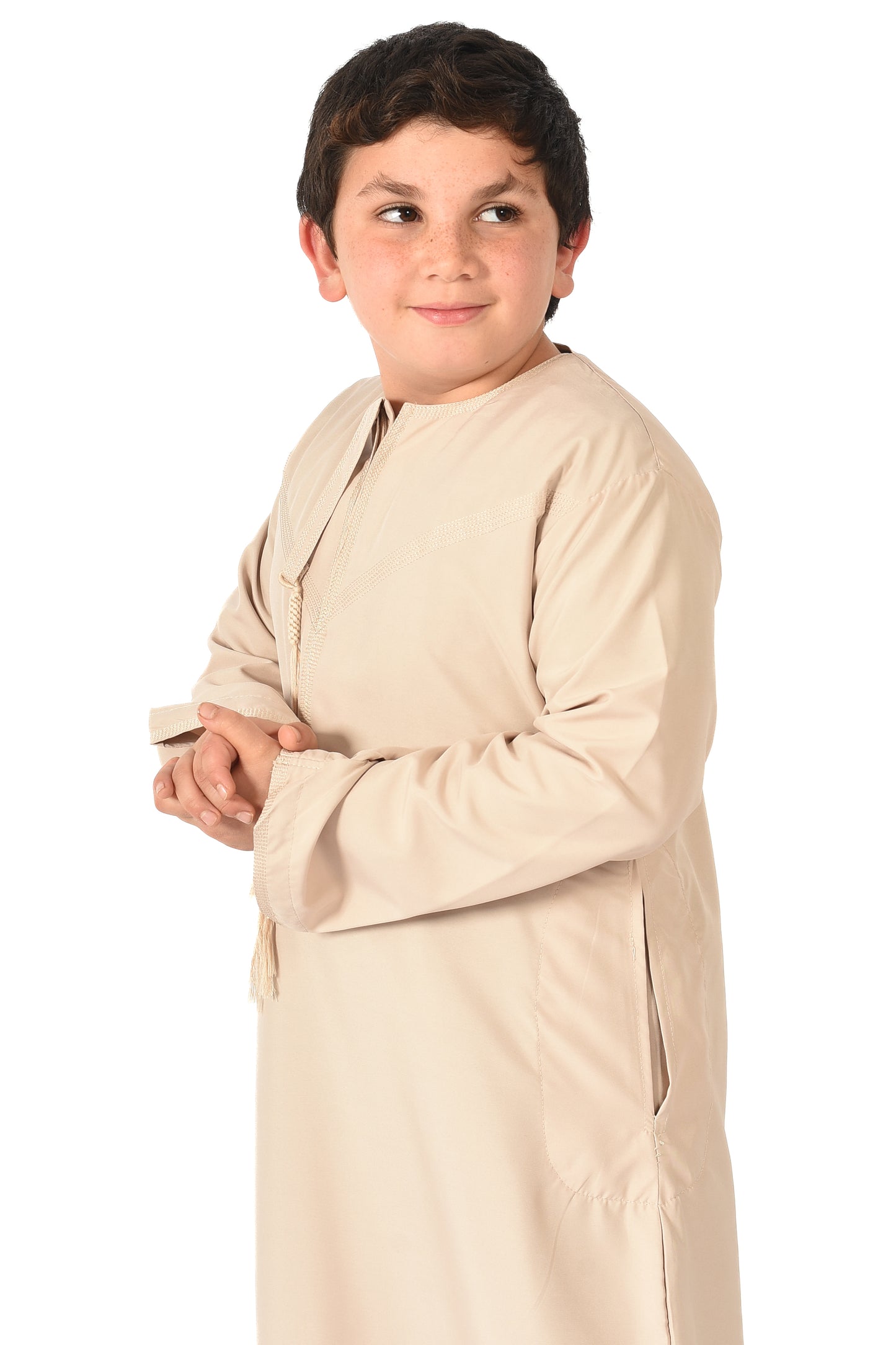 Al-Othman Kids Tassel Thobe - Brown