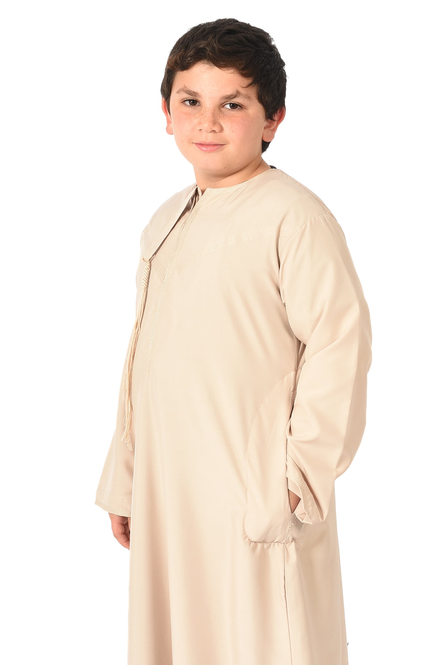 Al-Othman Kids Tassel Thobe - Brown