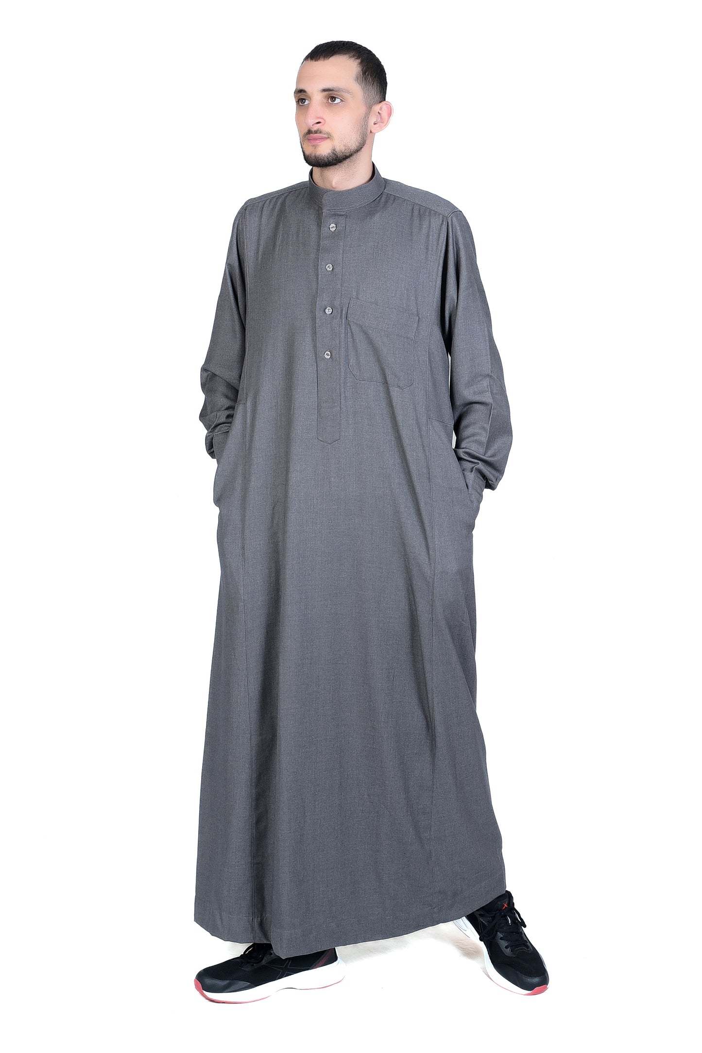 Droush Winter Thobe – Light Grey