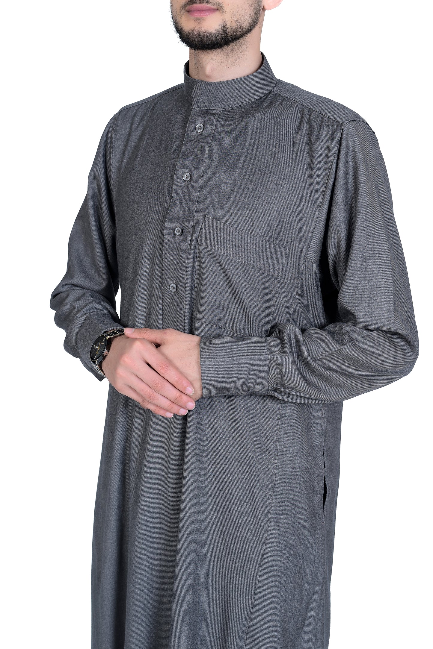 Droush Winter Thobe – Light Grey