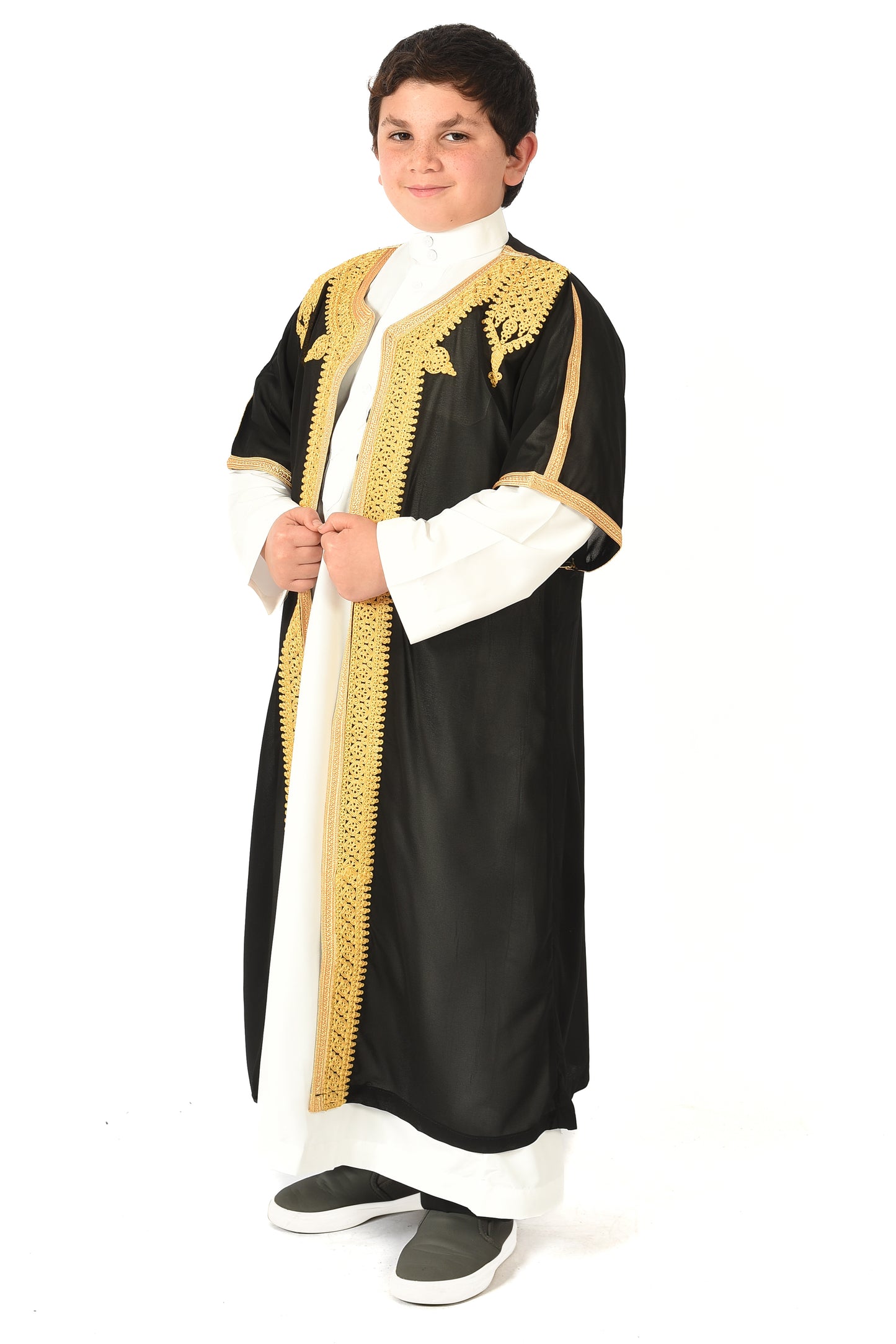 Boy's Saudi Abaya Jubba - Black