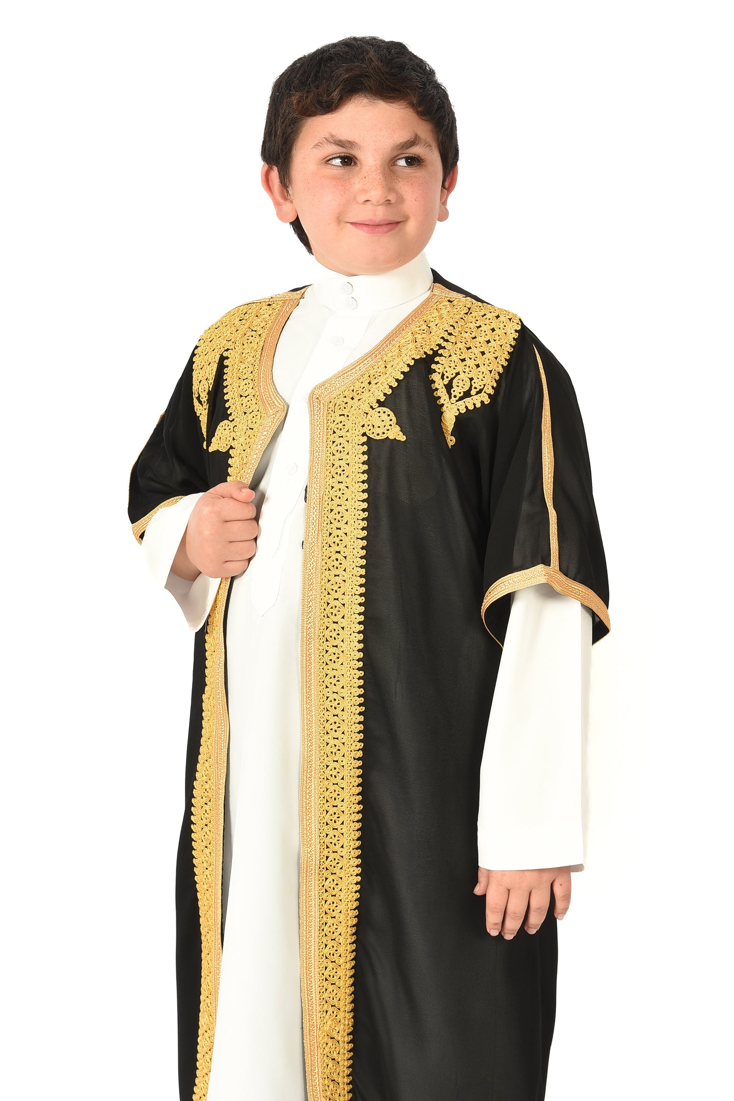 Boy's Saudi Abaya Jubba - Black