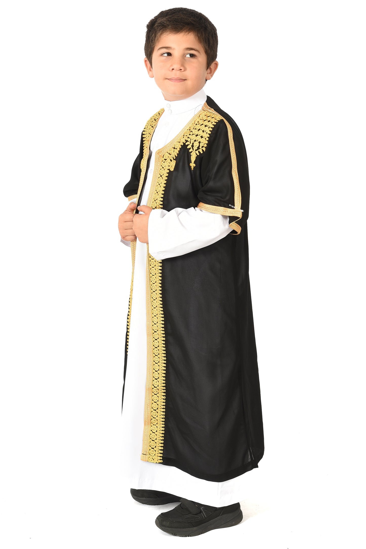 Boy's Saudi Abaya Jubba - Black