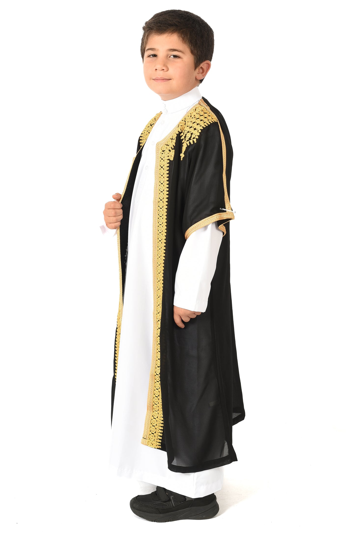 Boy's Saudi Abaya Jubba - Black