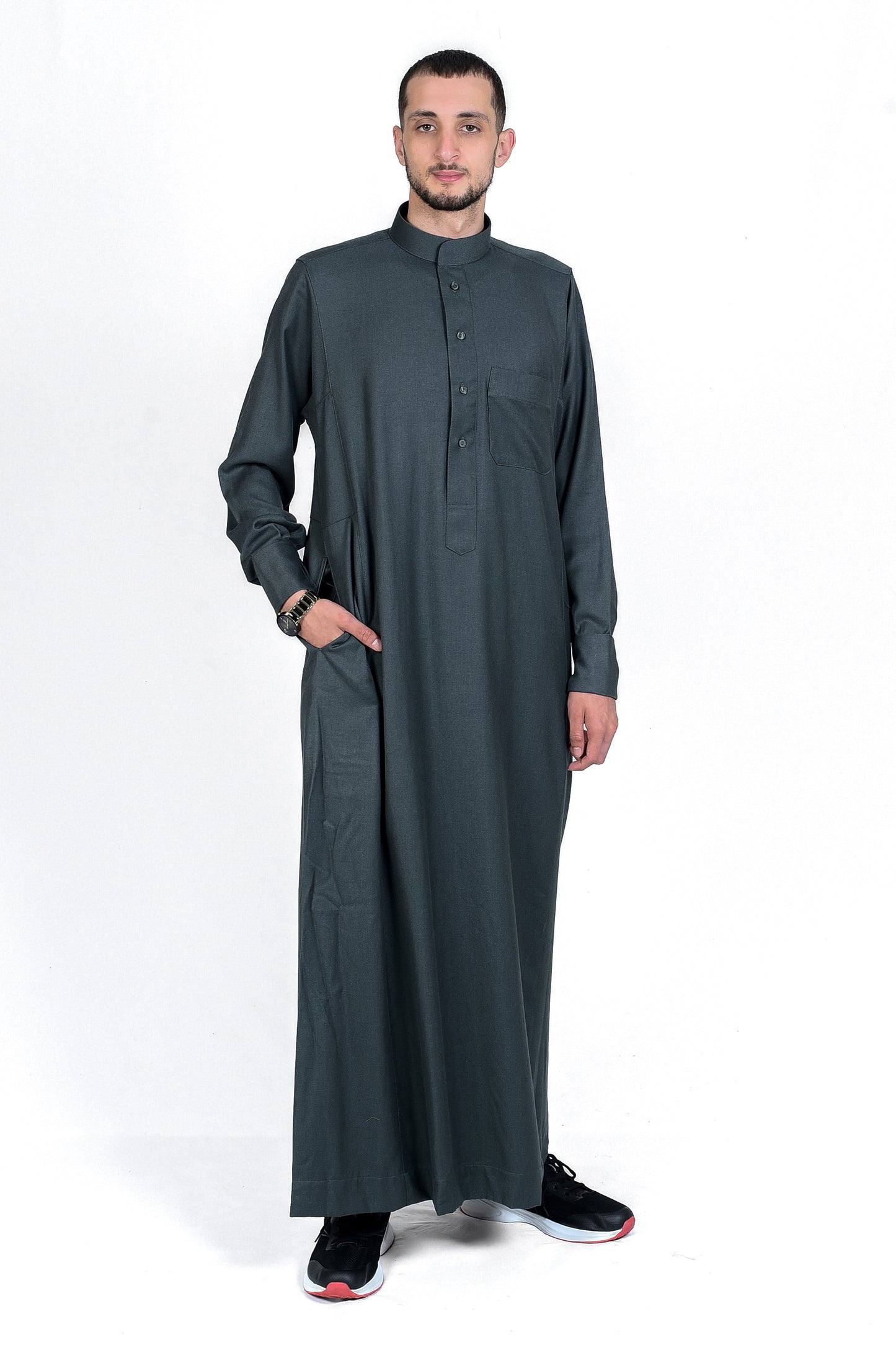 Droush Winter Thobe – Olive Green