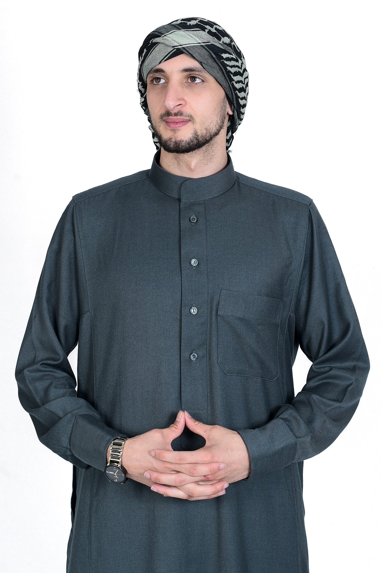 Droush Winter Thobe – Olive Green