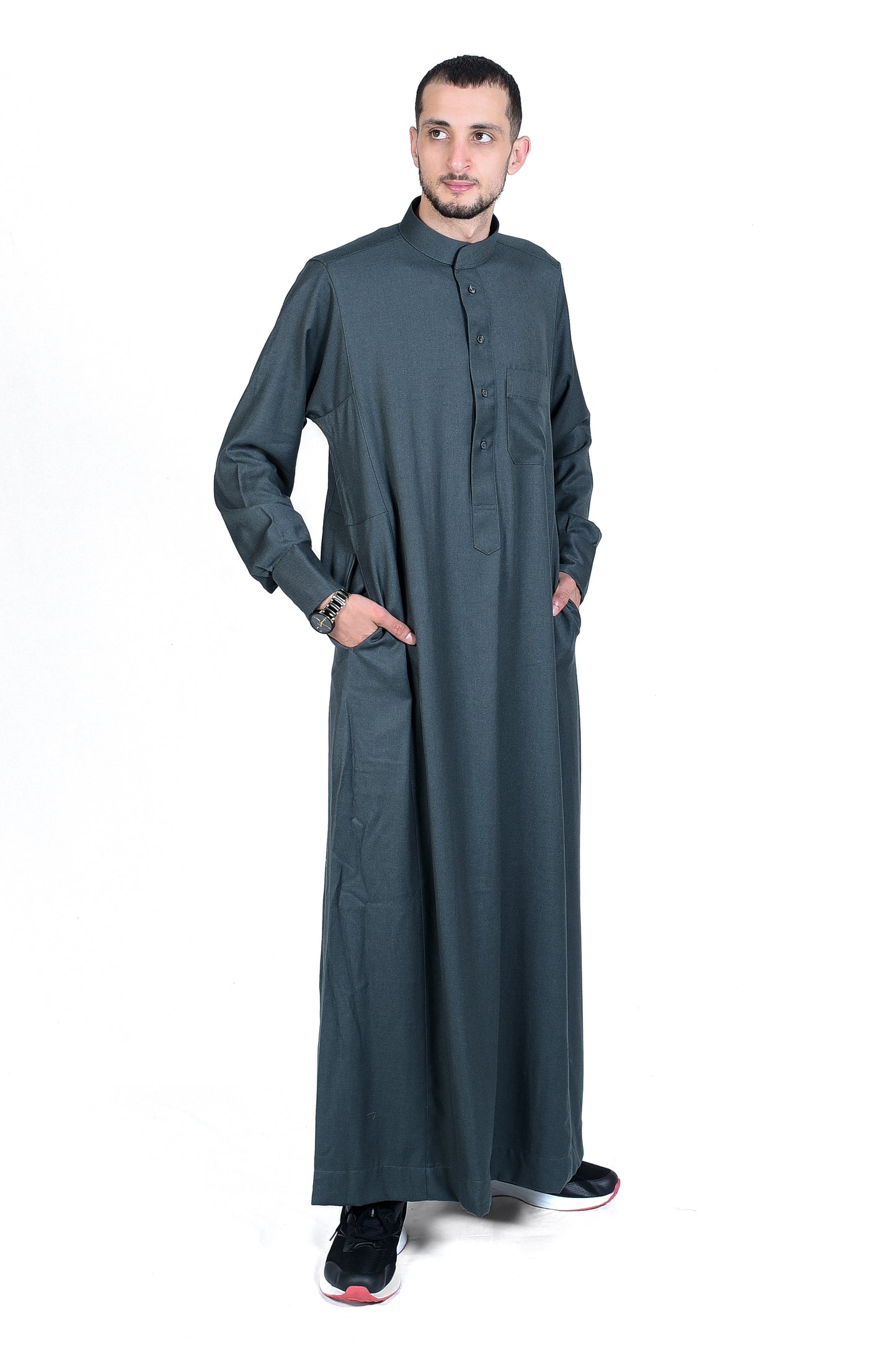 Droush Winter Thobe – Olive Green