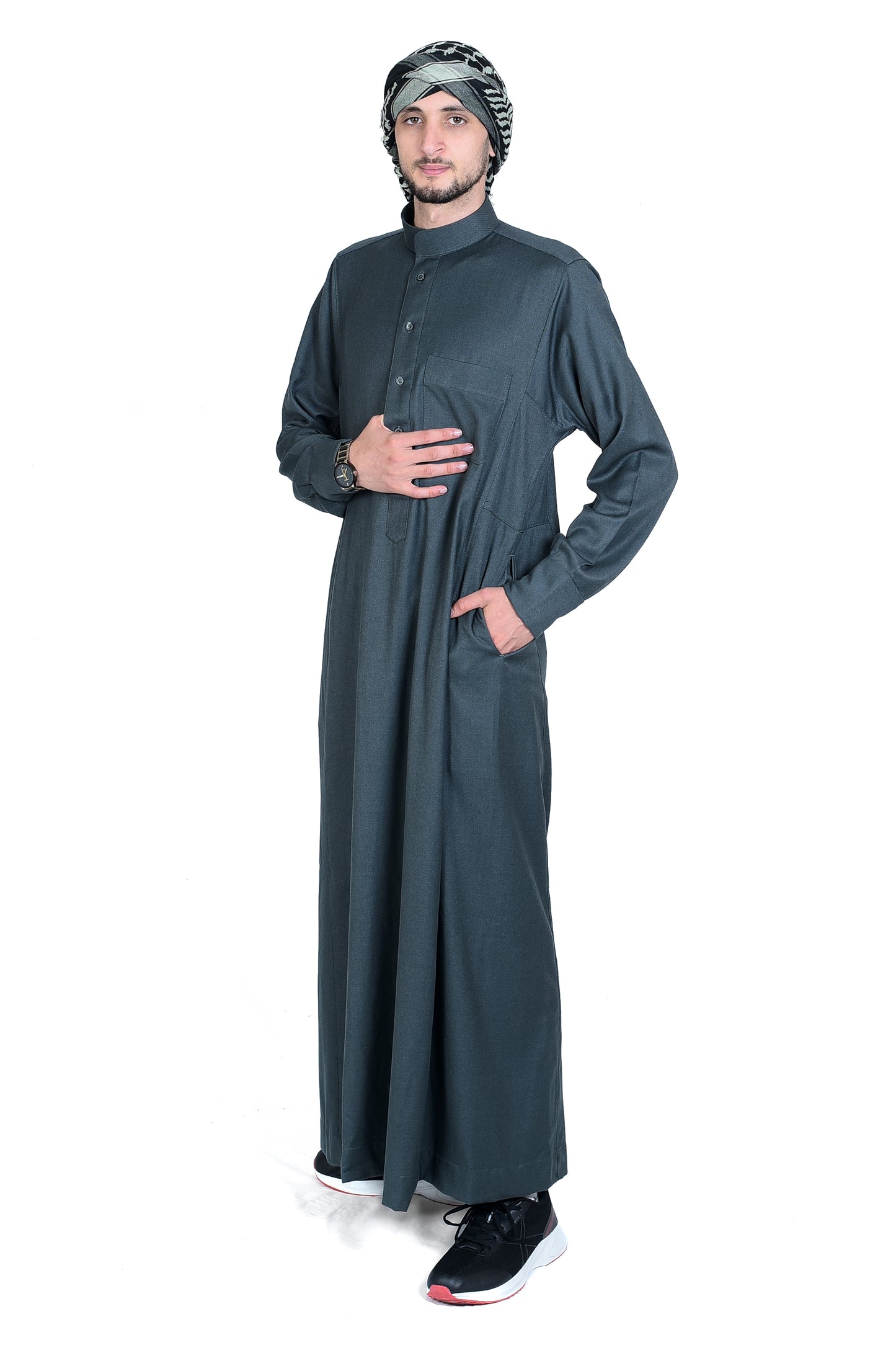 Droush Winter Thobe – Olive Green