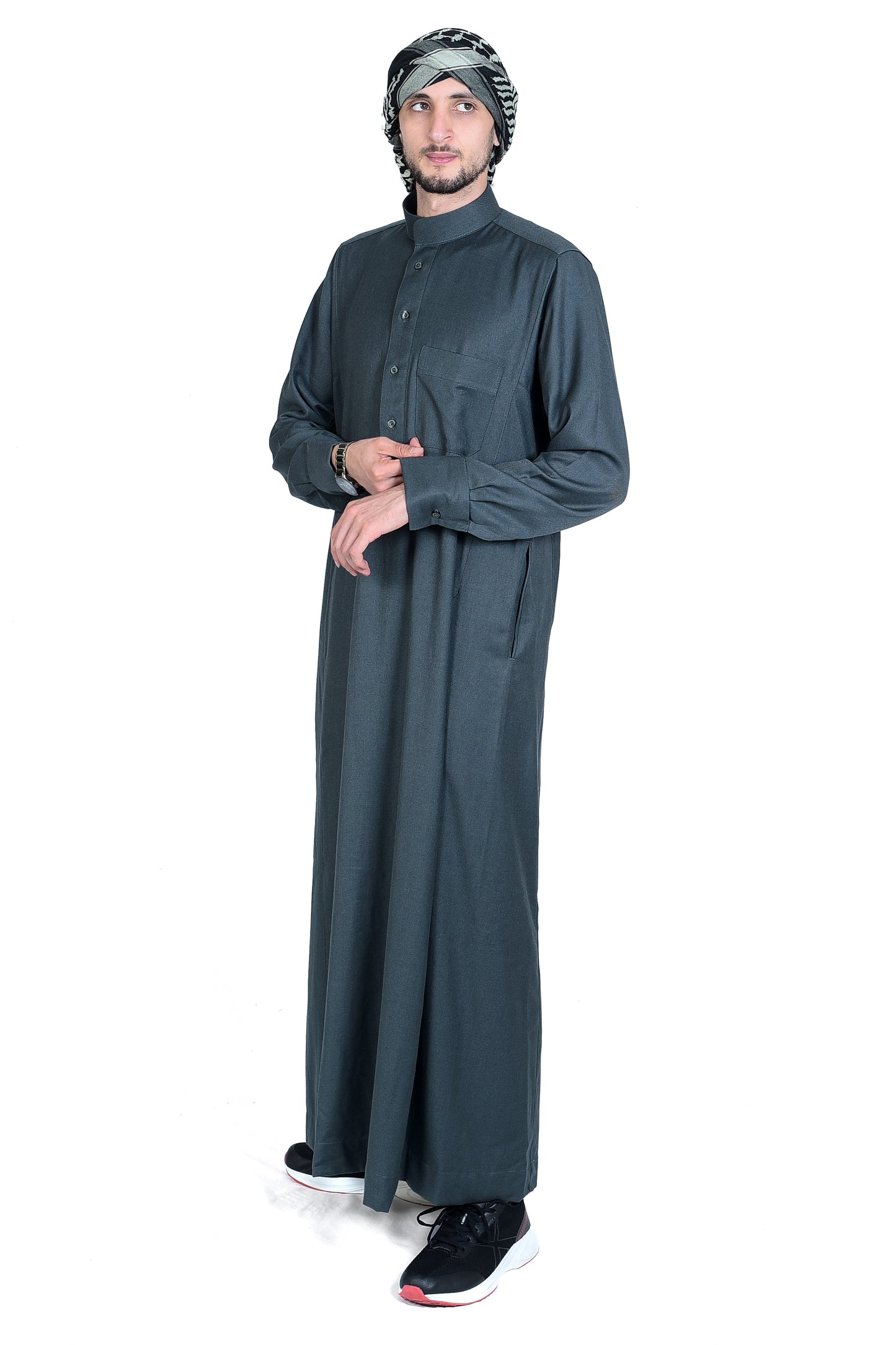 Droush Winter Thobe – Olive Green