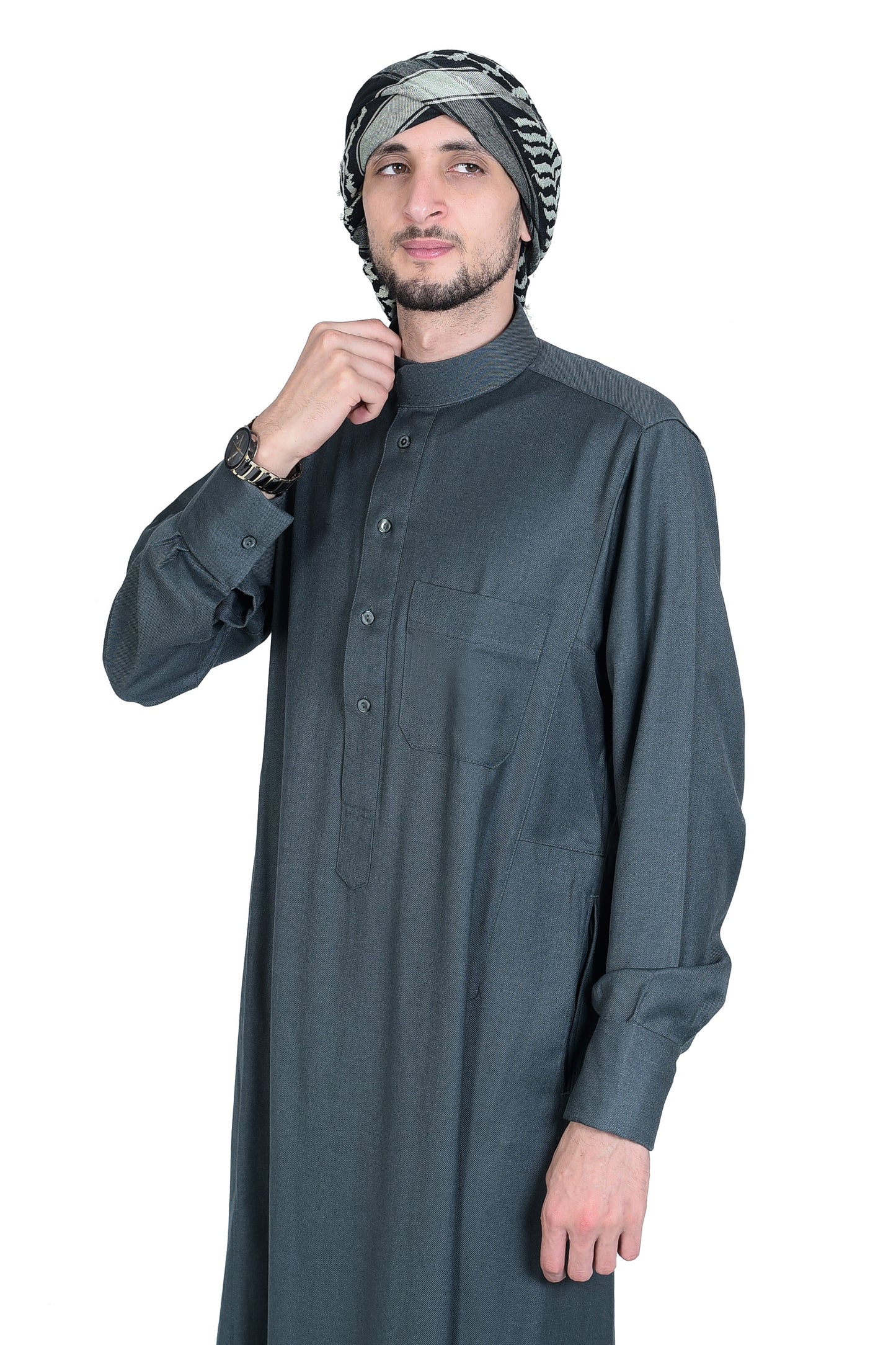 Droush Winter Thobe – Olive Green