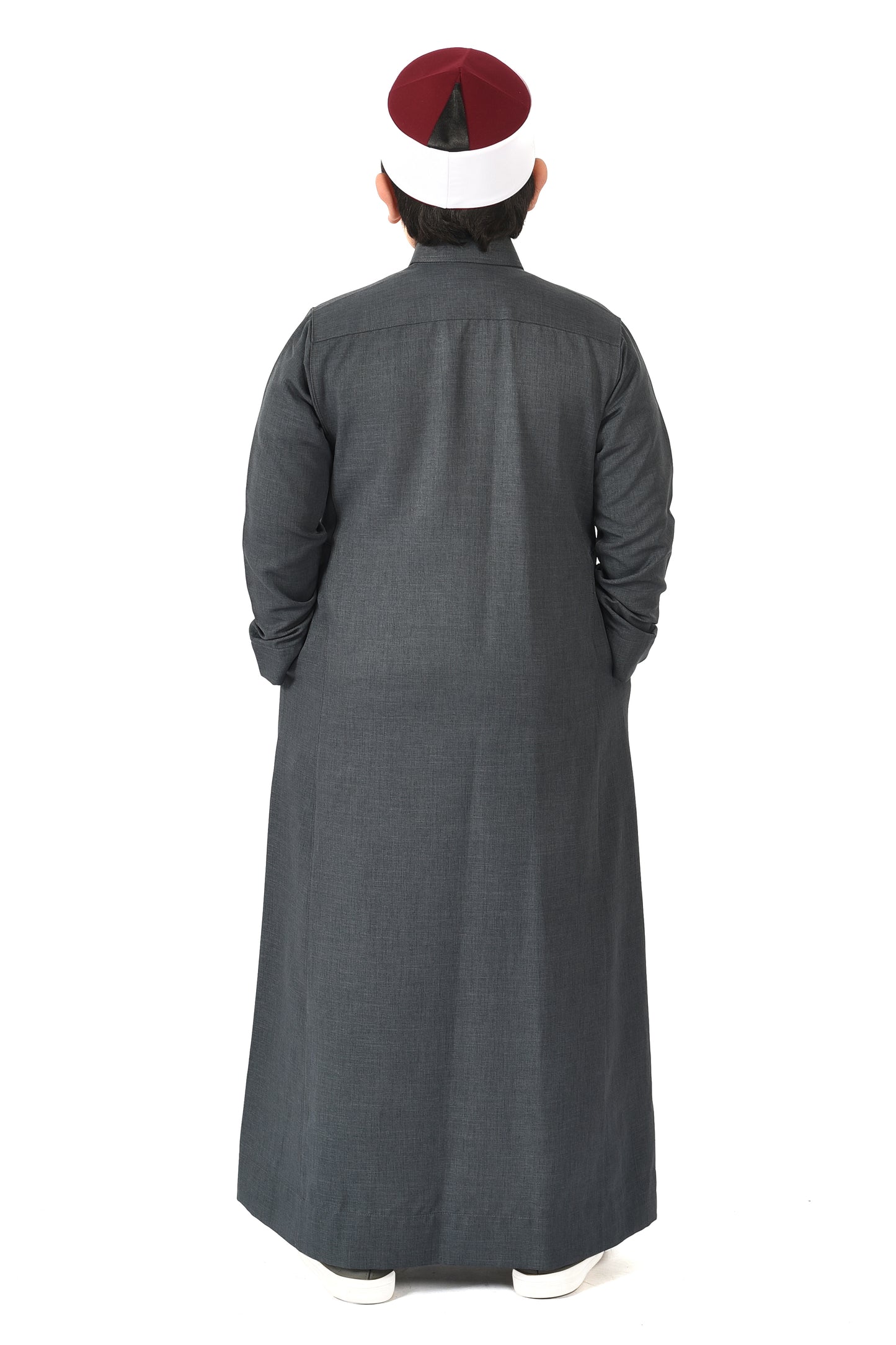 Al-Madini kids winter thobe - Slate