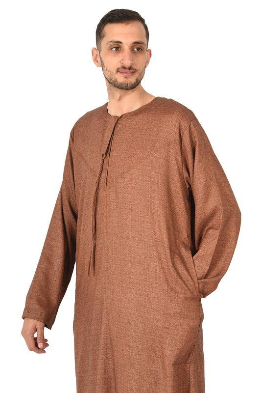 Al-othman tassel thobe - Brown