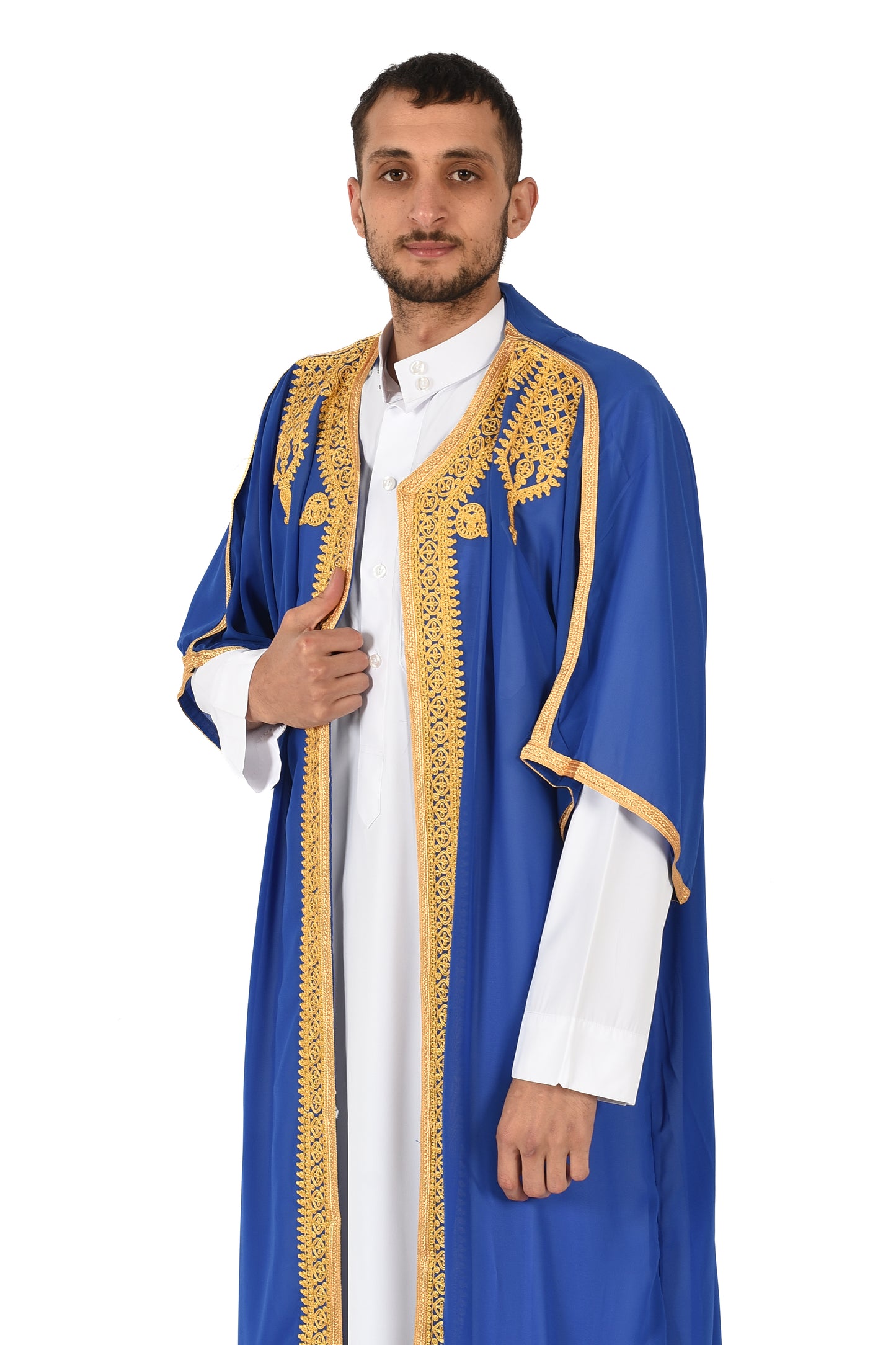 Mens Saudi Abaya Jubba - Blue
