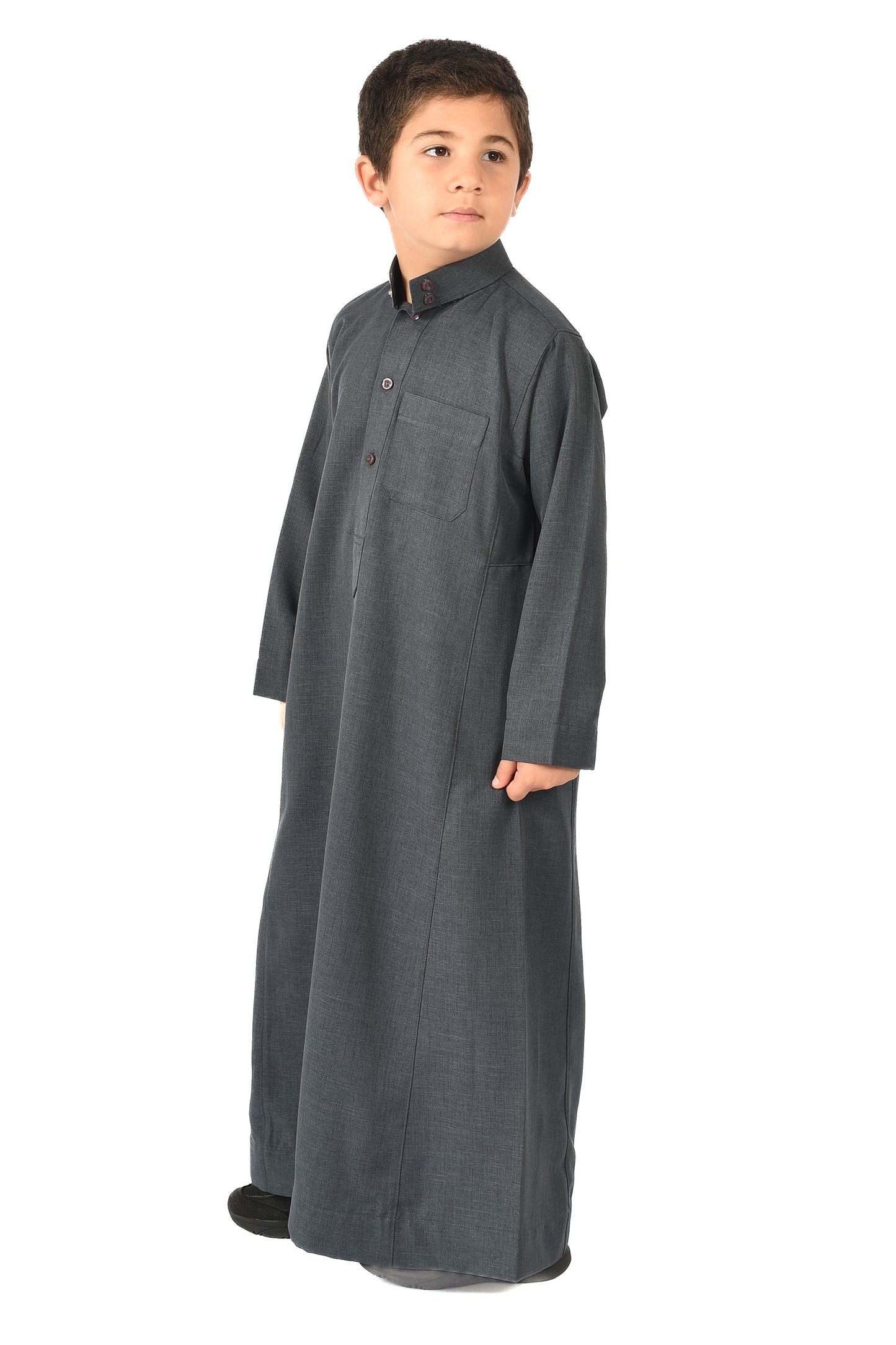 Al-Madini kids winter thobe - Slate