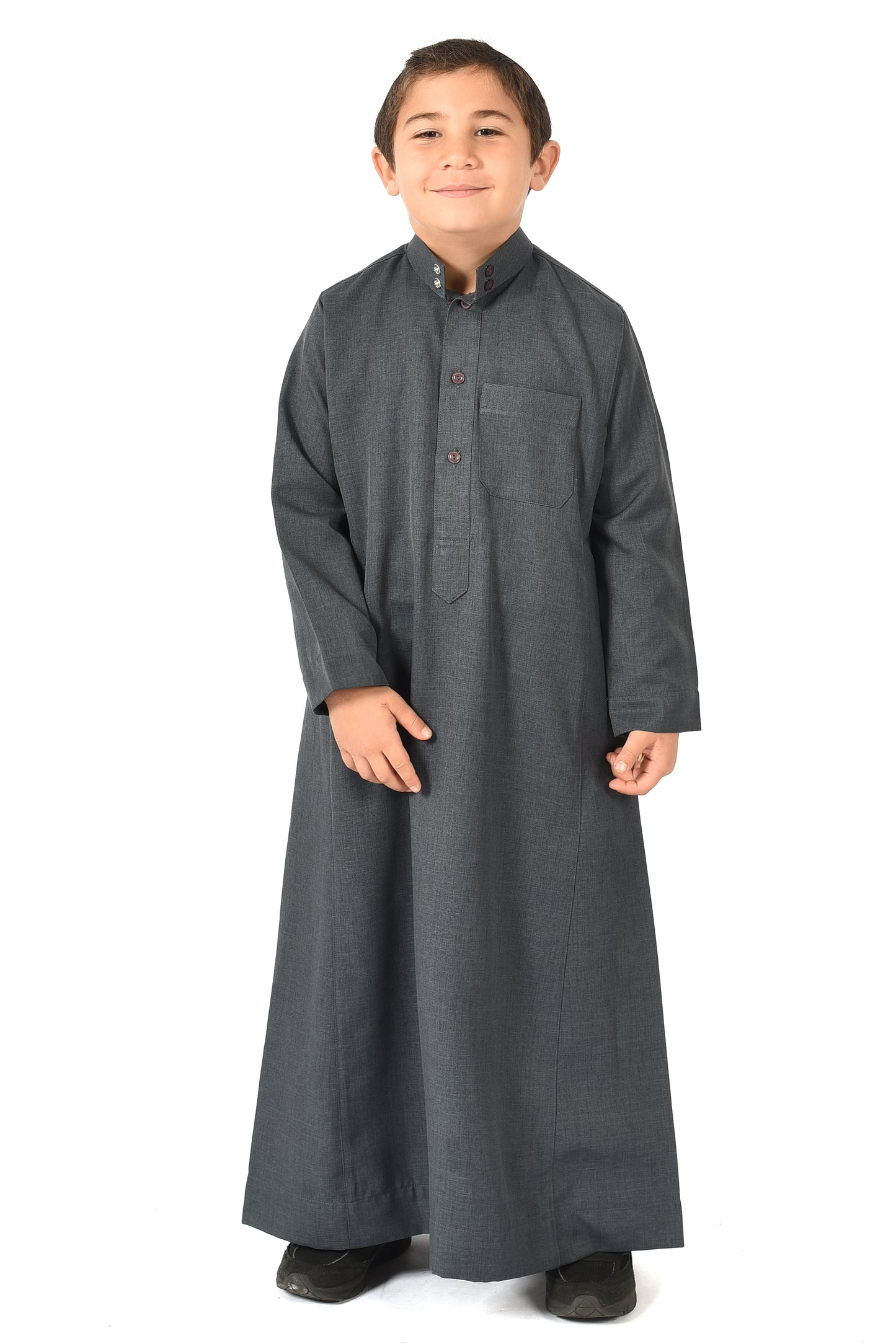 Al-Madini kids winter thobe - Slate