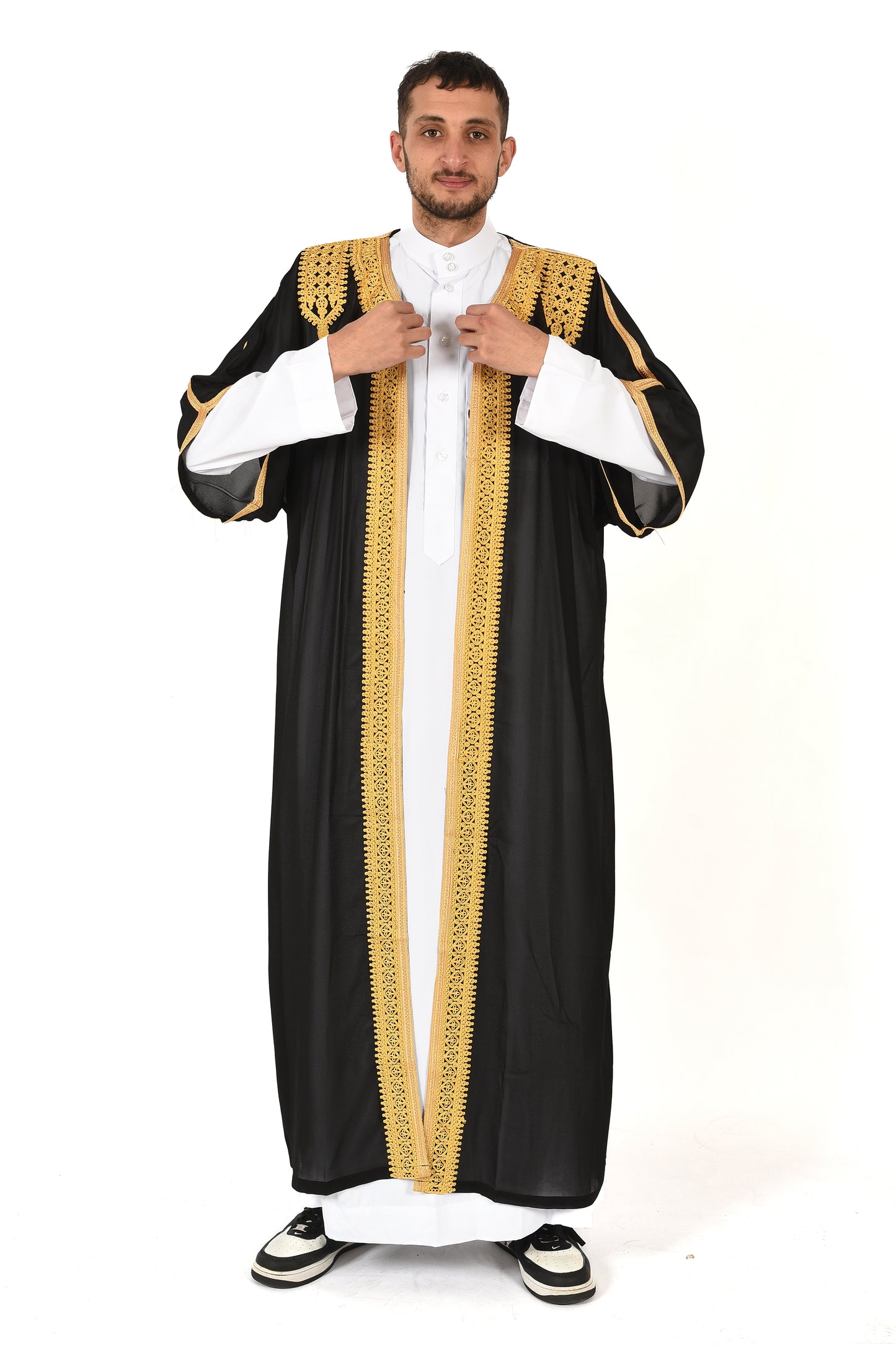 Mens Saudi Abaya Jubba - Black