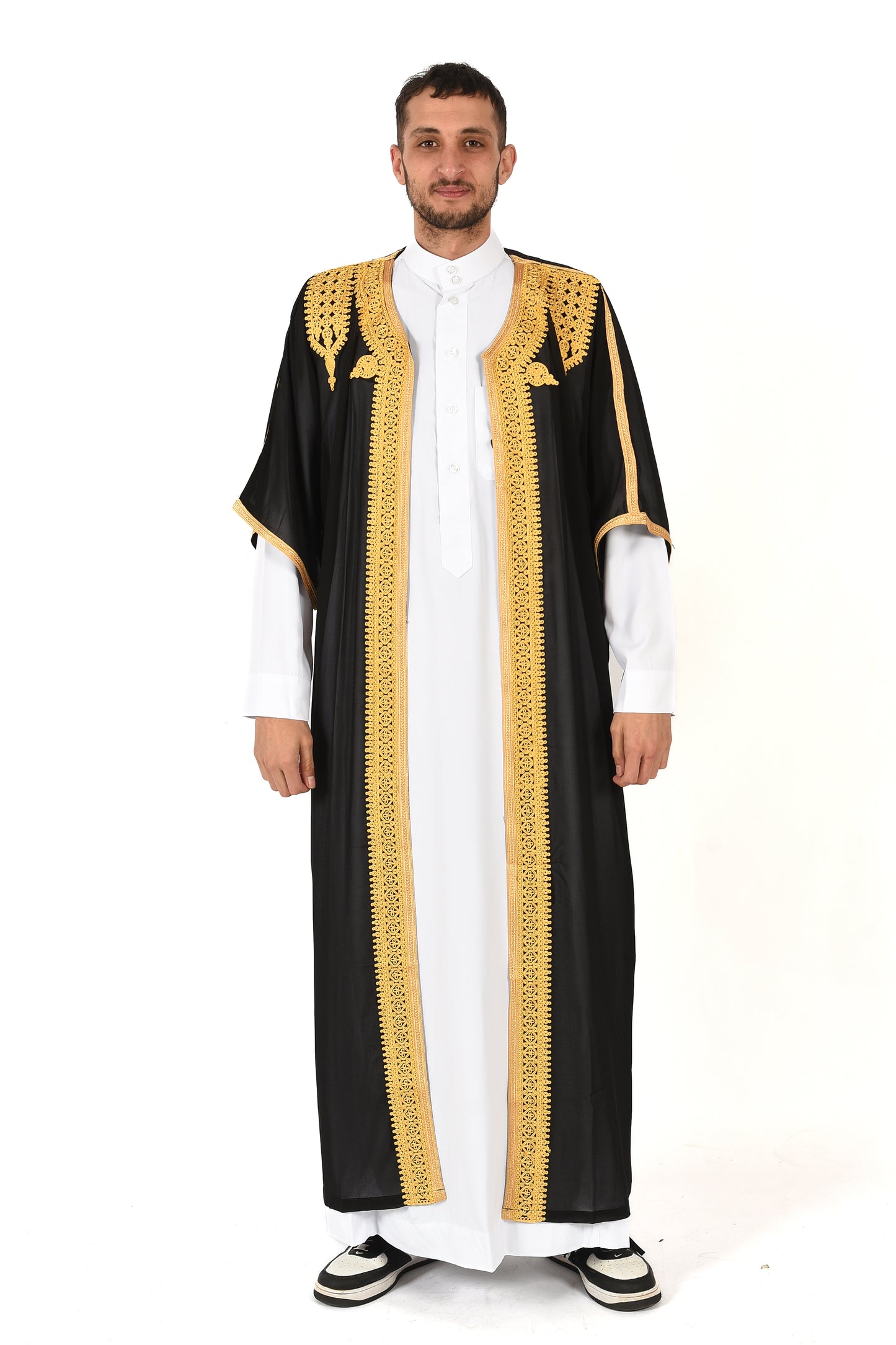 Mens Saudi Abaya Jubba - Black