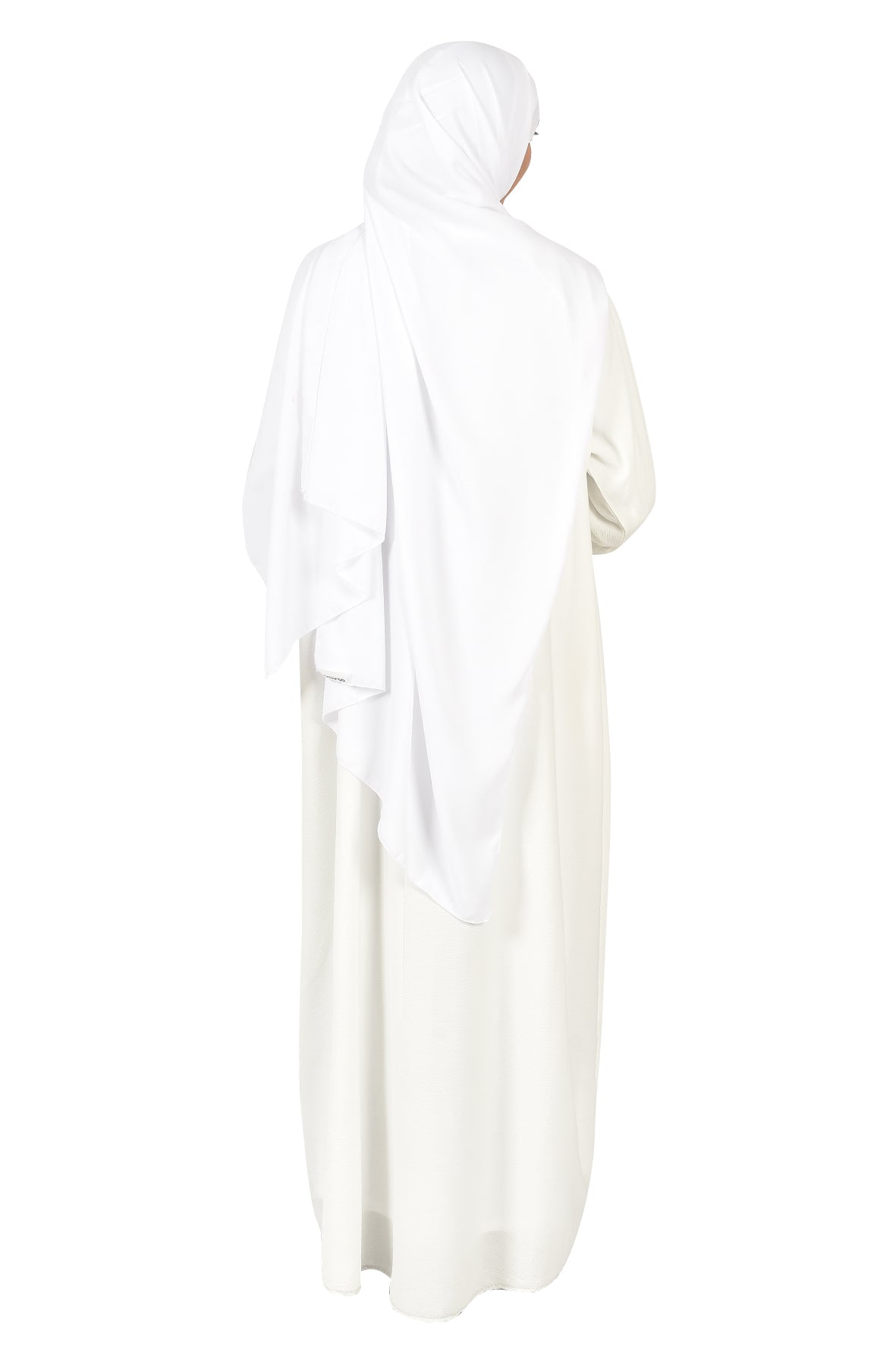 Off-White Abaya with Elegant Embroidered Edges – Sophisticated Occasion Wear ( ladies abaya )