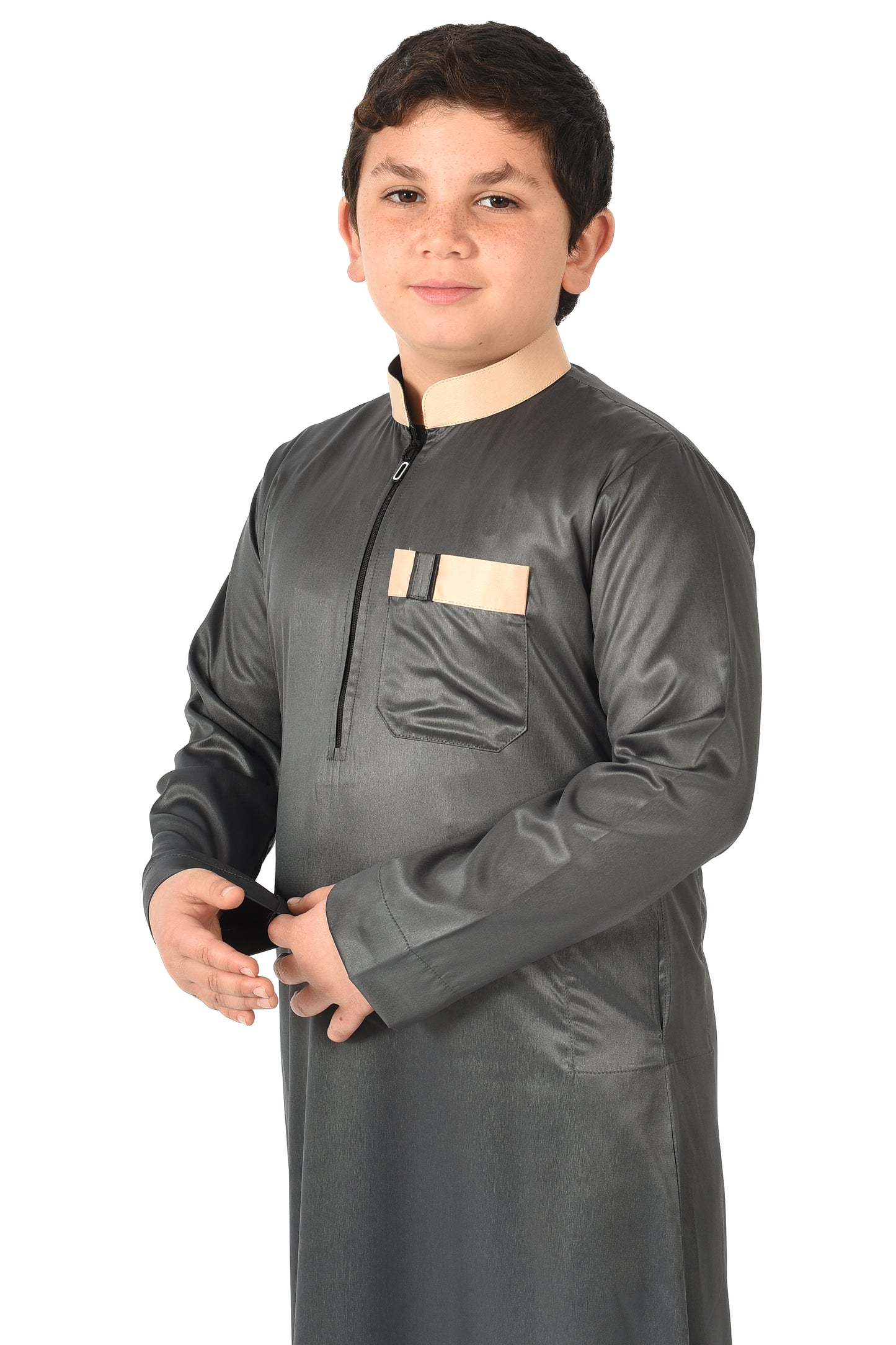 Markim kids sport thobe - Asphalt Green