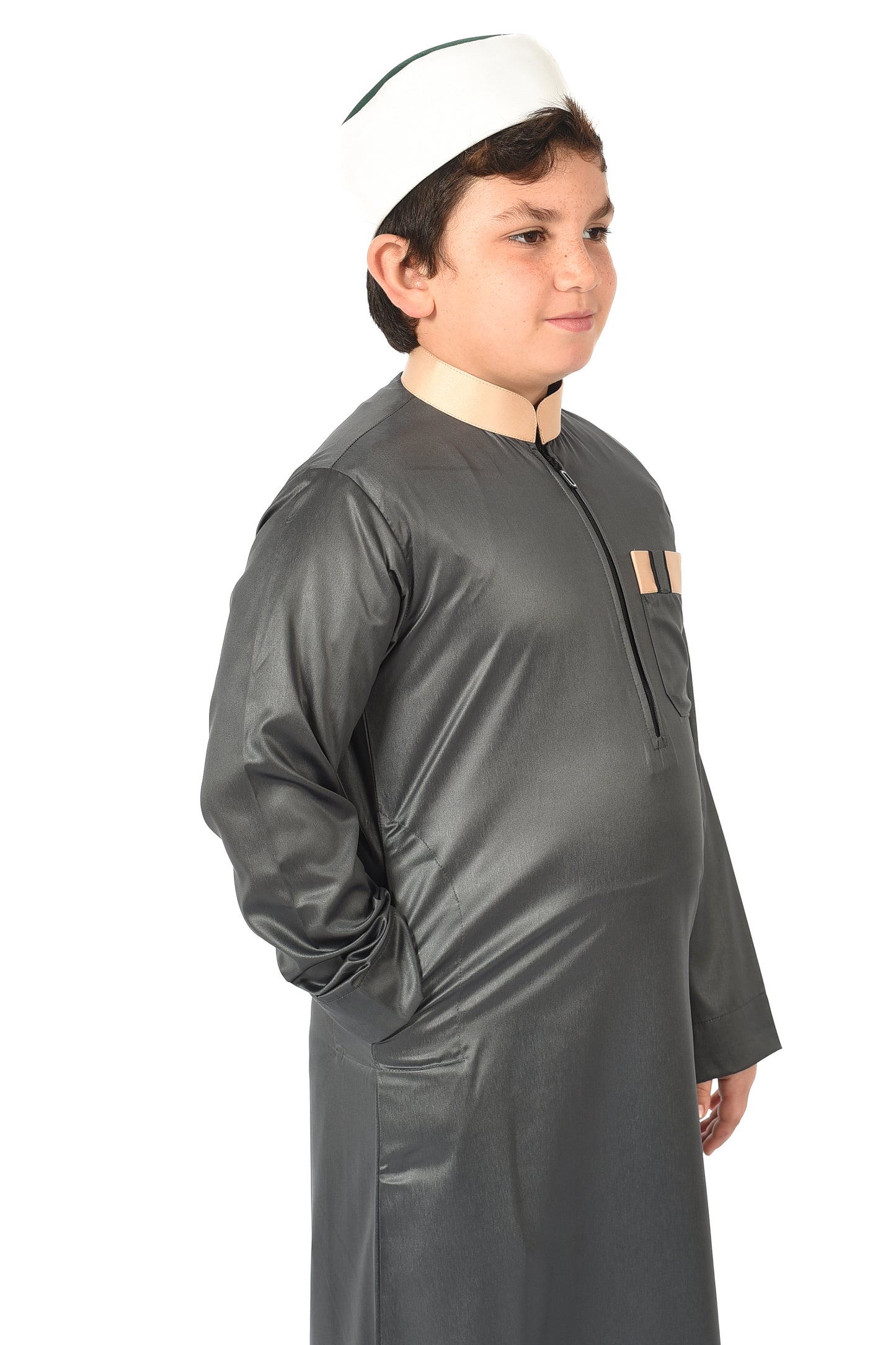 Markim kids sport thobe - Asphalt Green