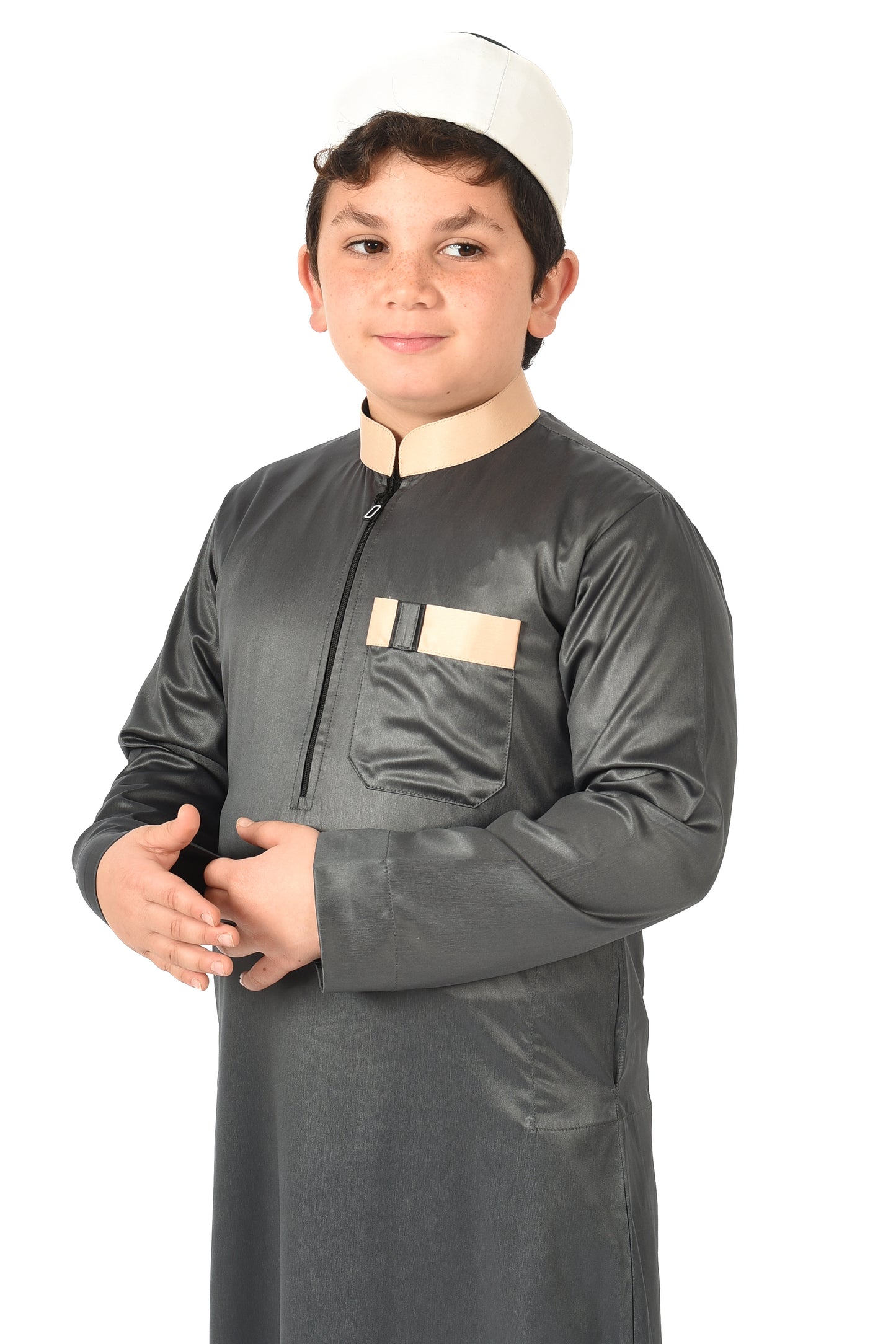 Markim kids sport thobe - Asphalt Green