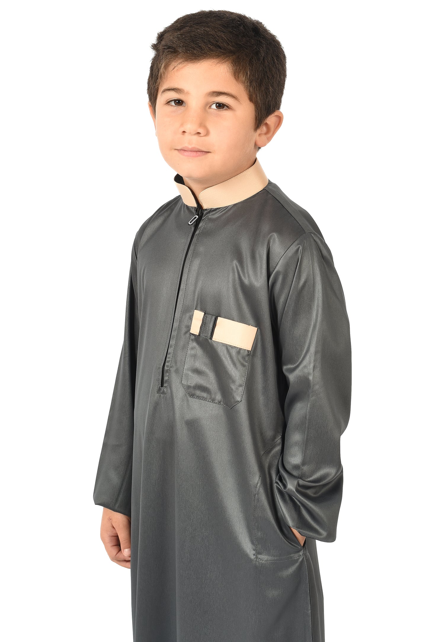 Markim kids sport thobe - Asphalt Green