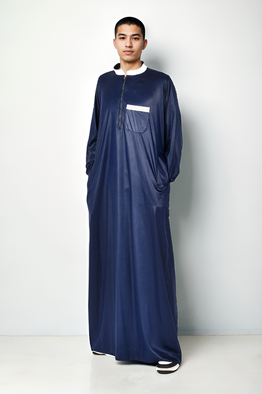 Markim fancy Thobe – Navy Blue