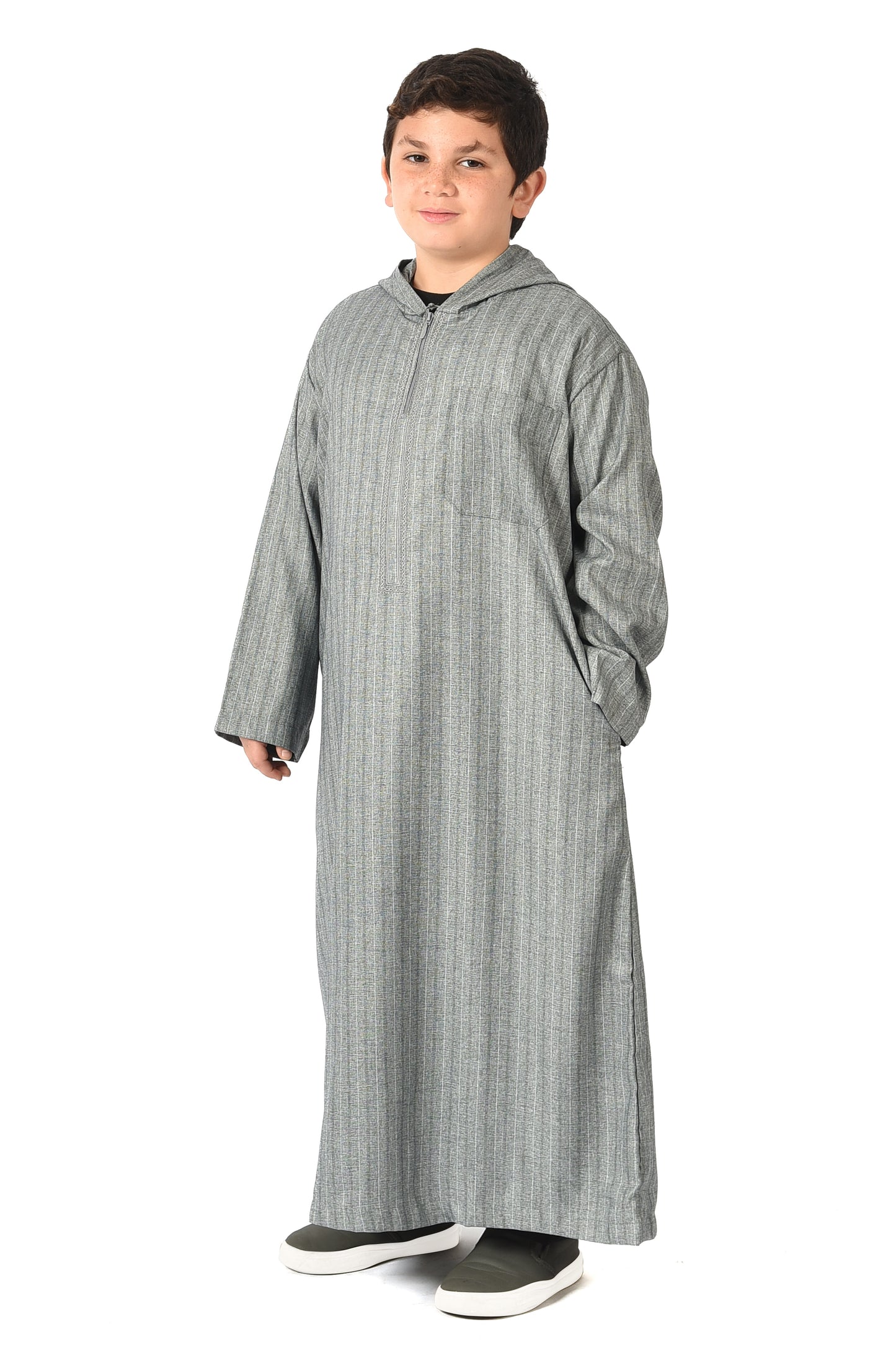 Al-Othman Kids Tassel Thobe - Grey