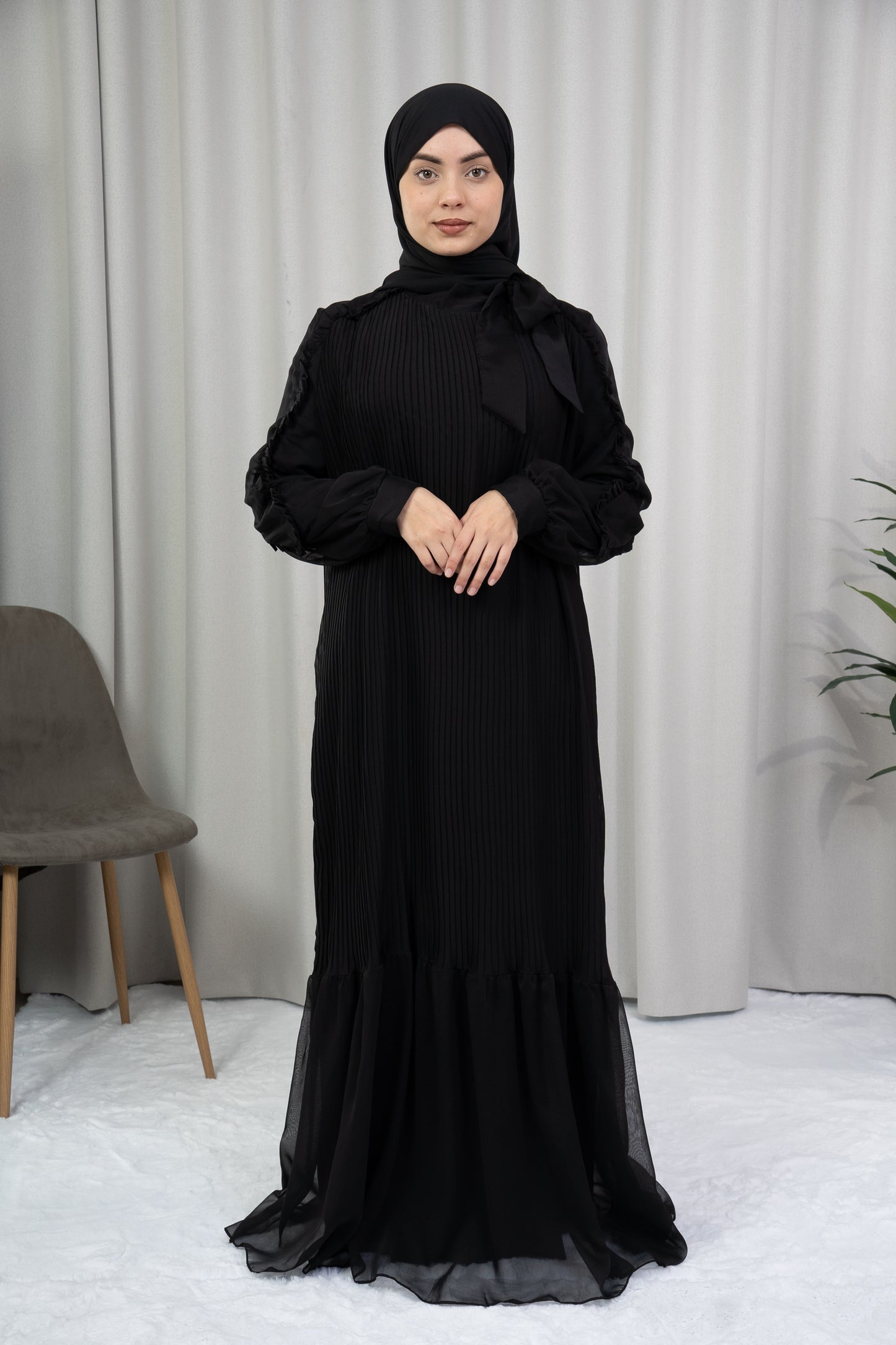 Dmn pleat black onyx