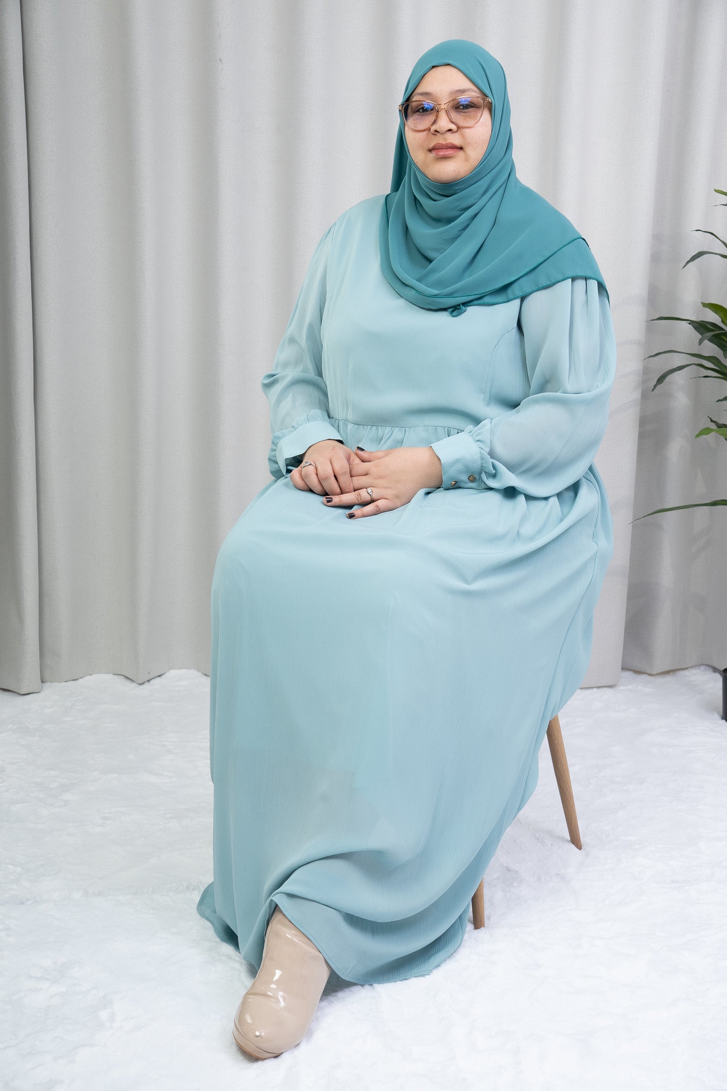 Deli plain cameo blue
