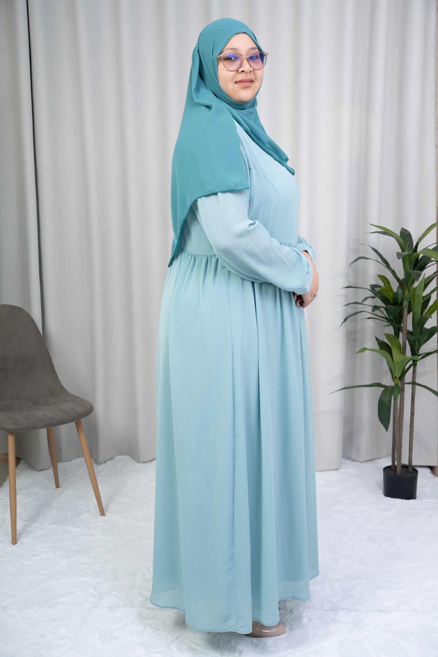 Deli plain cameo blue