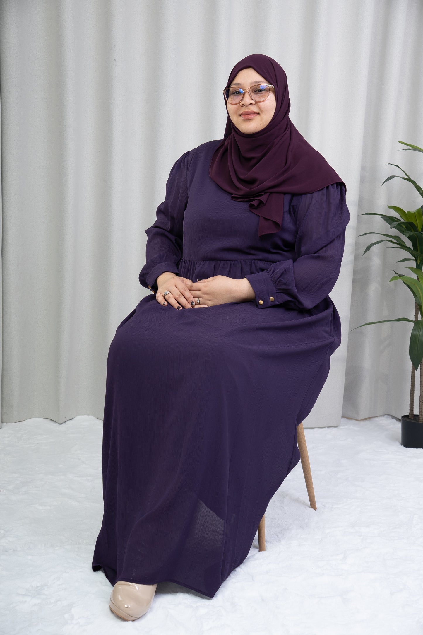 Deli plain purple penent