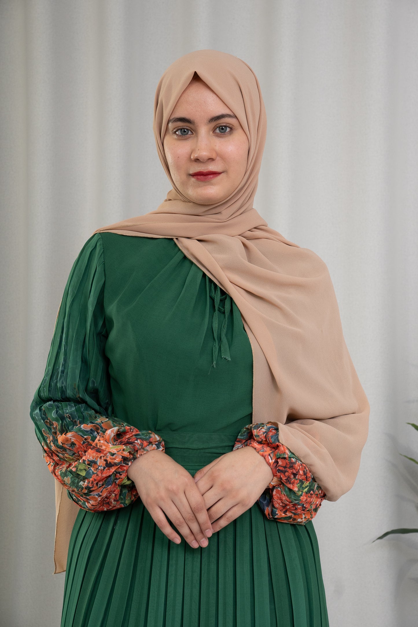 Dmn floral sleeve verdent green