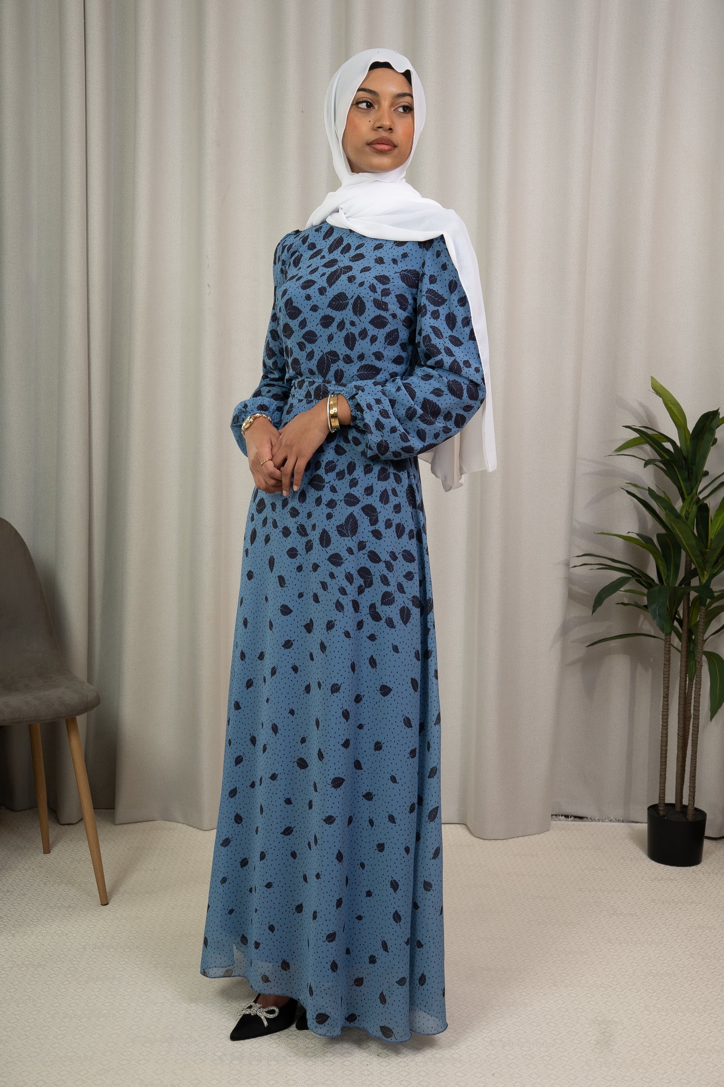 Dmn chiffon leaf coronet blue